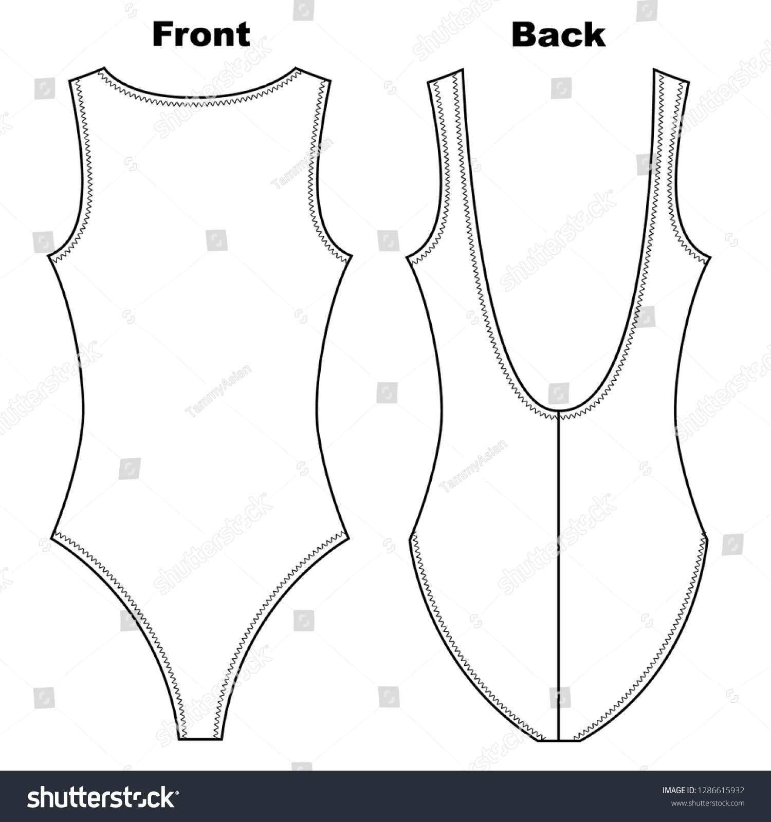 Women Sports Swimsuit Design Sports Wear Stock Vector (Royalty Free ...