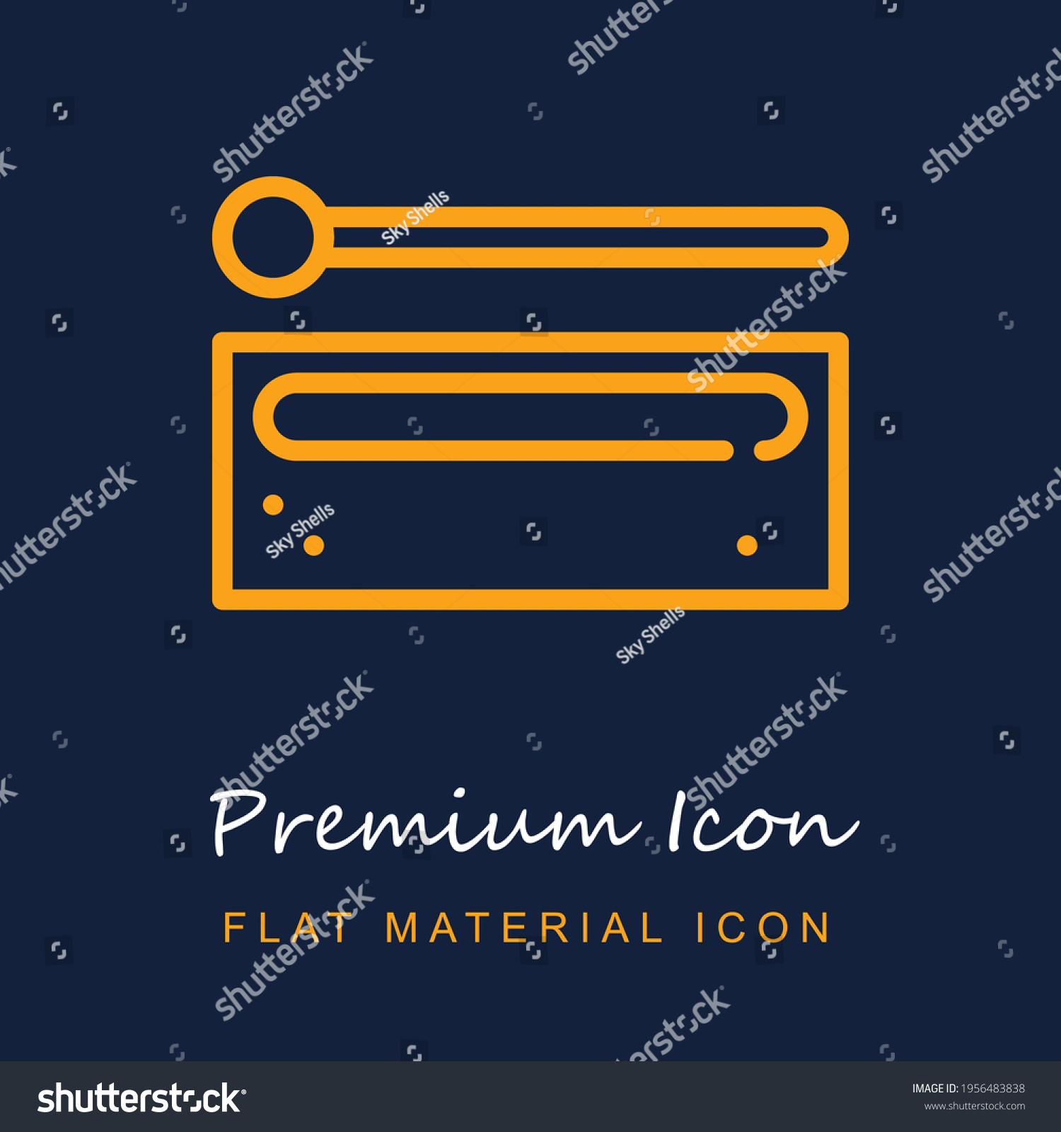 SVG of Wood Block premium material ui ux isolated vector icon in navy blue and orange colors svg