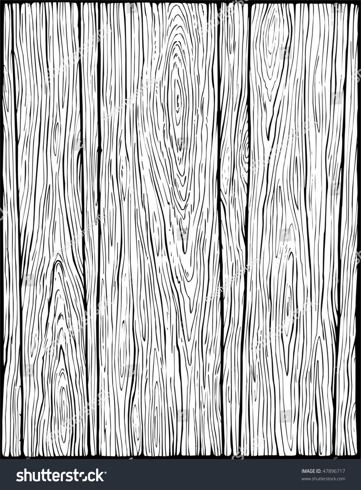 Wood Texture - Old Style - Black & White Stock Vector Illustration ...