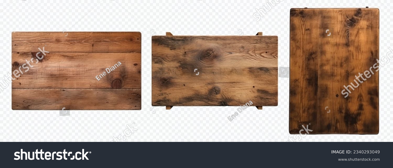 SVG of Wooden board vector set isolated on white svg