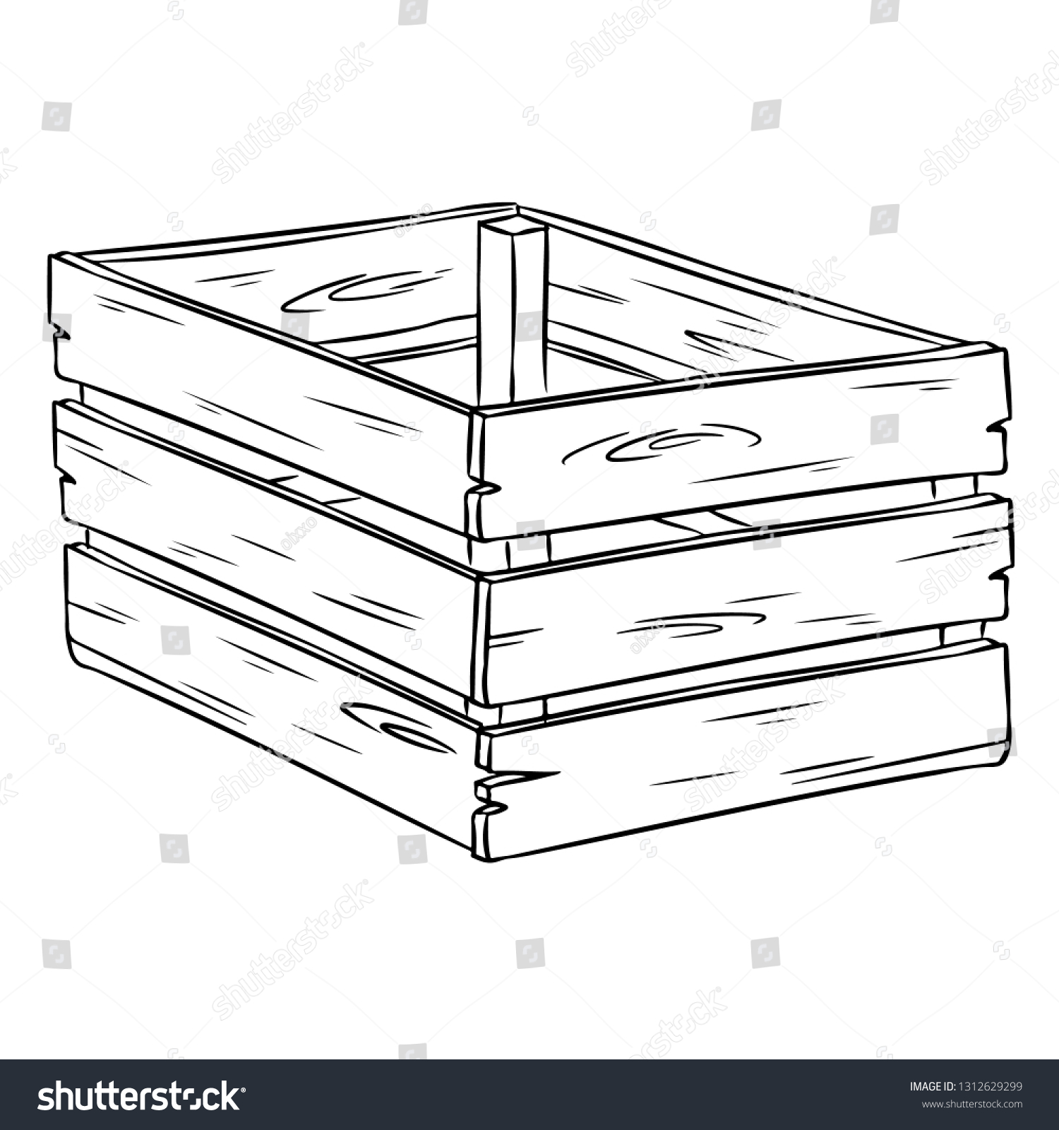 555 Wooden crate sketch Images, Stock Photos & Vectors | Shutterstock