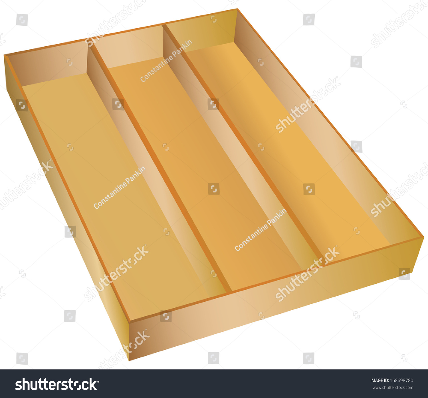 wooden box with sections