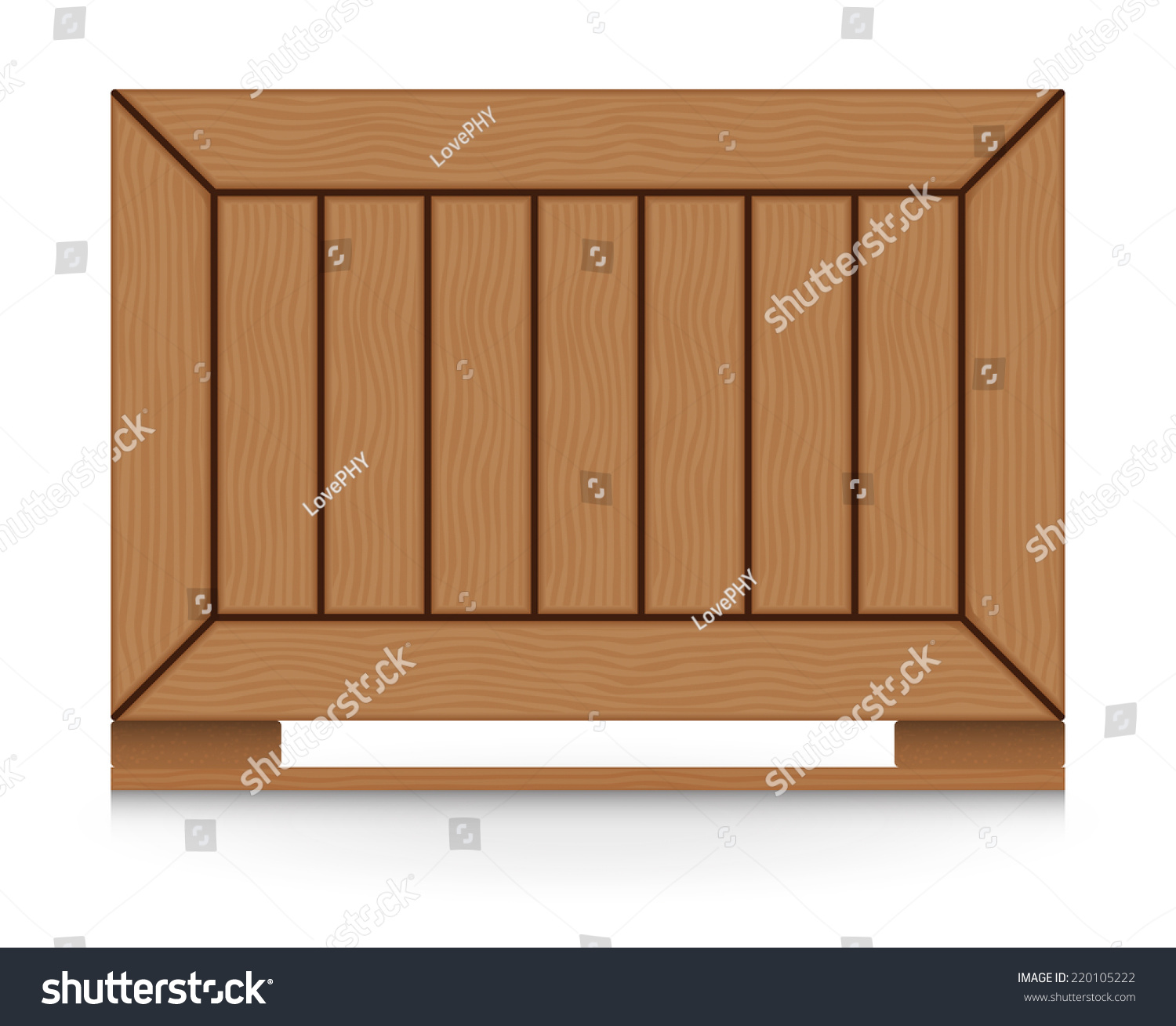 Wooden Crate Box Vector Illustration Design Stock Vector (Royalty Free ...