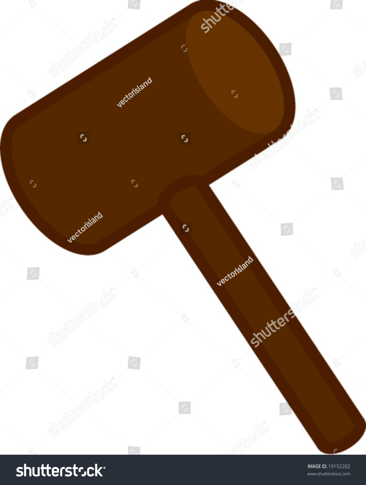 Wooden Mallet Stock Vector Illustration 19152202 : Shutterstock