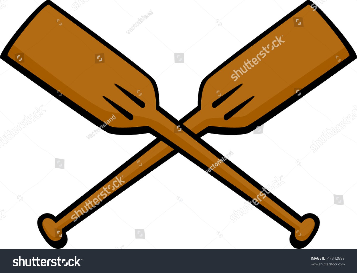 Wooden Paddles Stock Vector Illustration 47342899 : Shutterstock