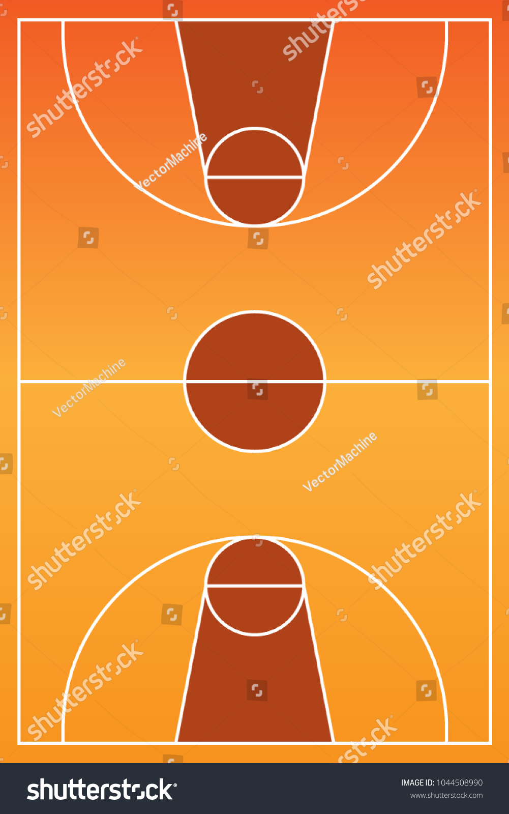 Wooden Parquet Floor Basketball Court Vector Stock Vector (Royalty Free ...