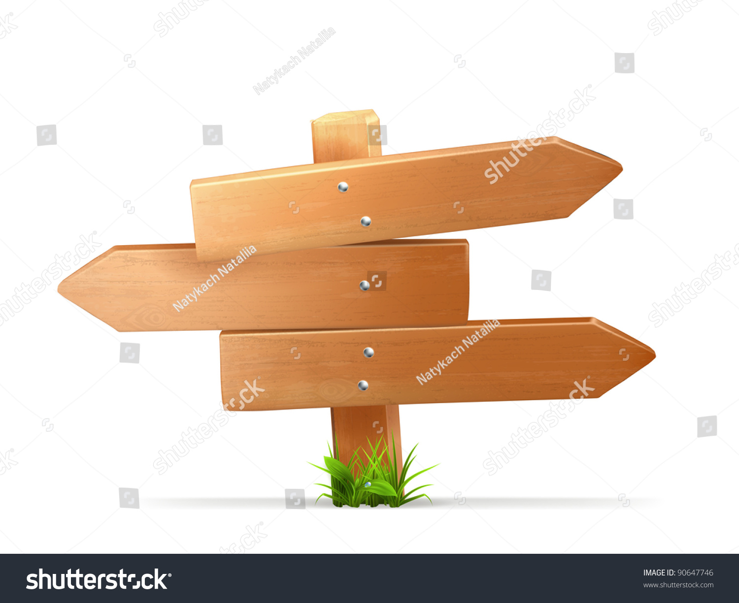 Wooden Sign Vector Stock Vector (Royalty Free) 90647746 | Shutterstock