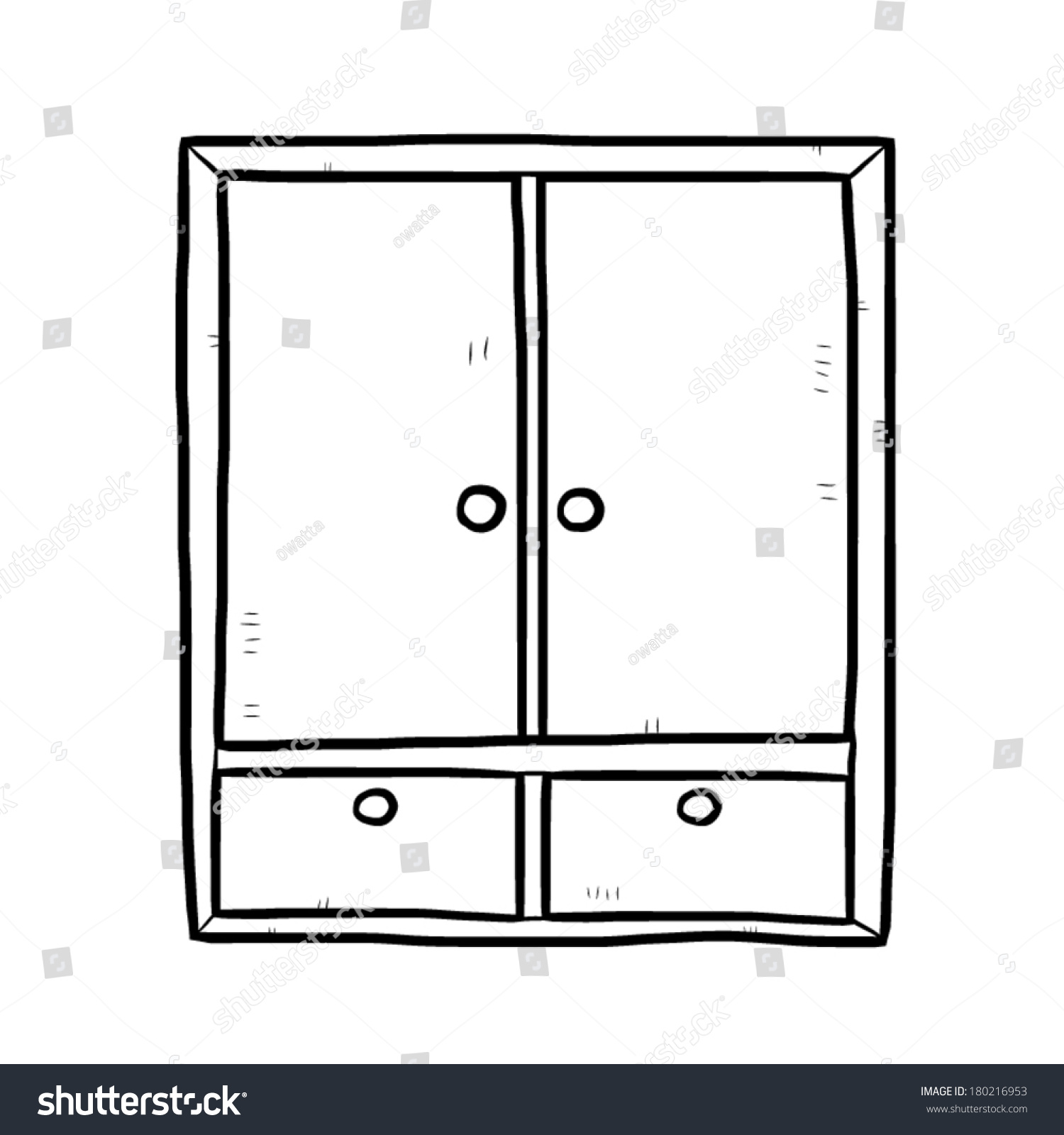 как рисовать шкаф