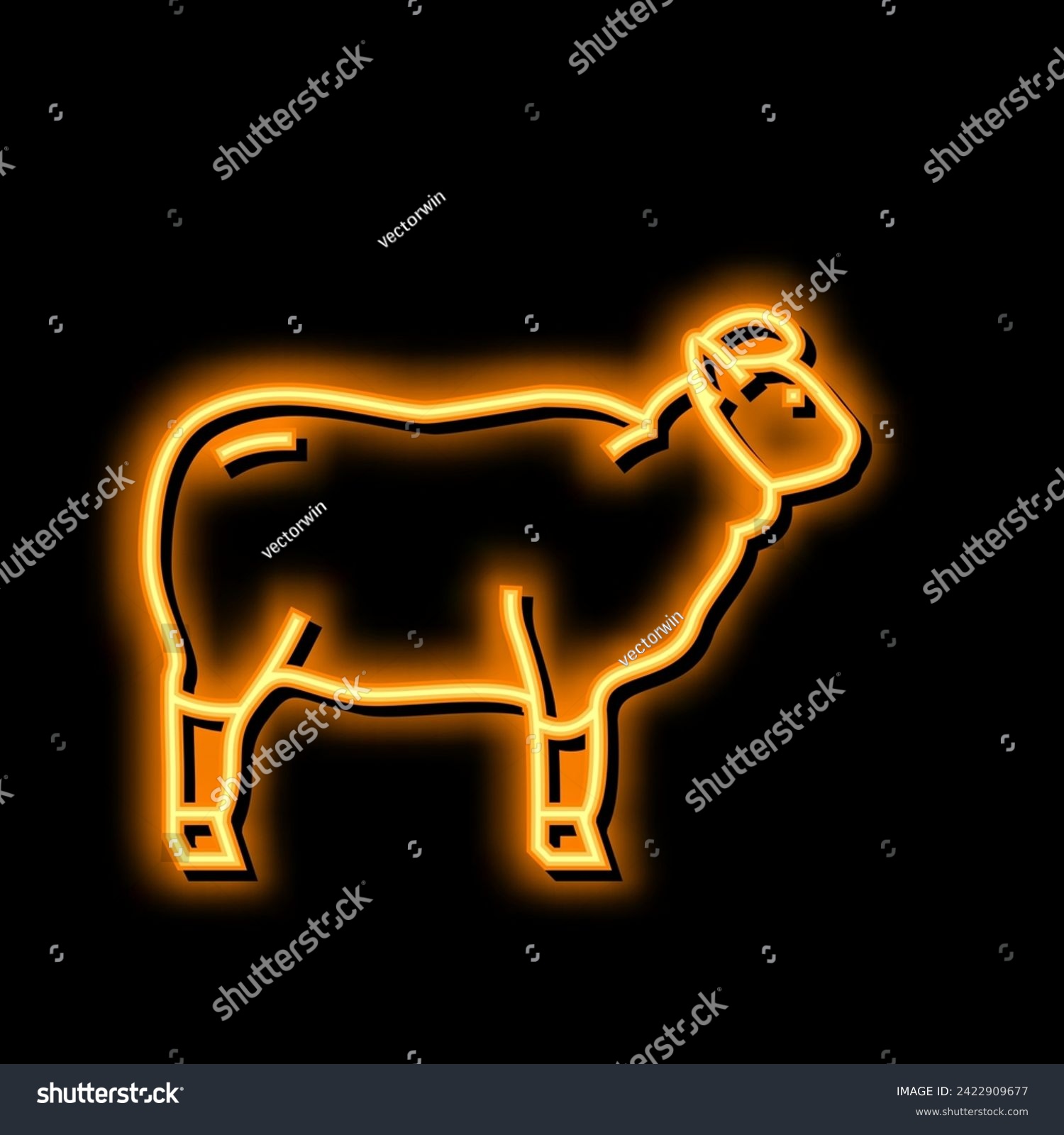 SVG of wool sheep neon light sign vector. wool sheep illustration svg