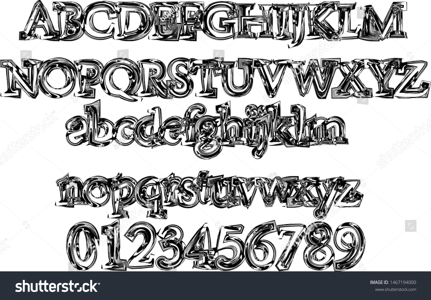 Word Art Letter Art Number Colour Stock Vector (Royalty Free