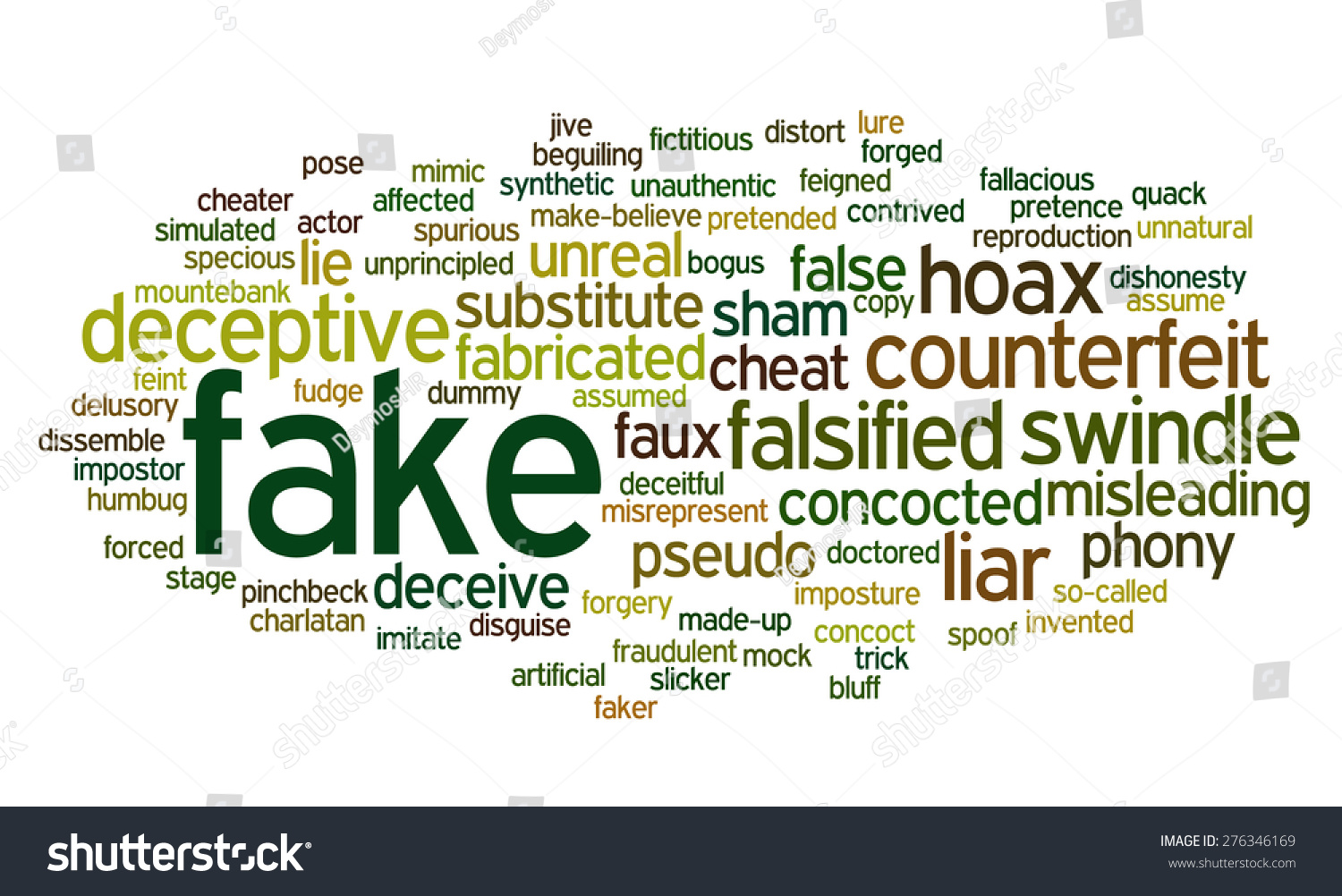 Word Cloud Words Related Deception Dishonesty Stock Vector (Royalty ...