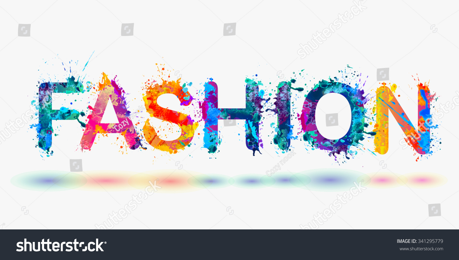 Word Fashion Rainbow Splash Paint Stock Vector 341295779 - Shutterstock
