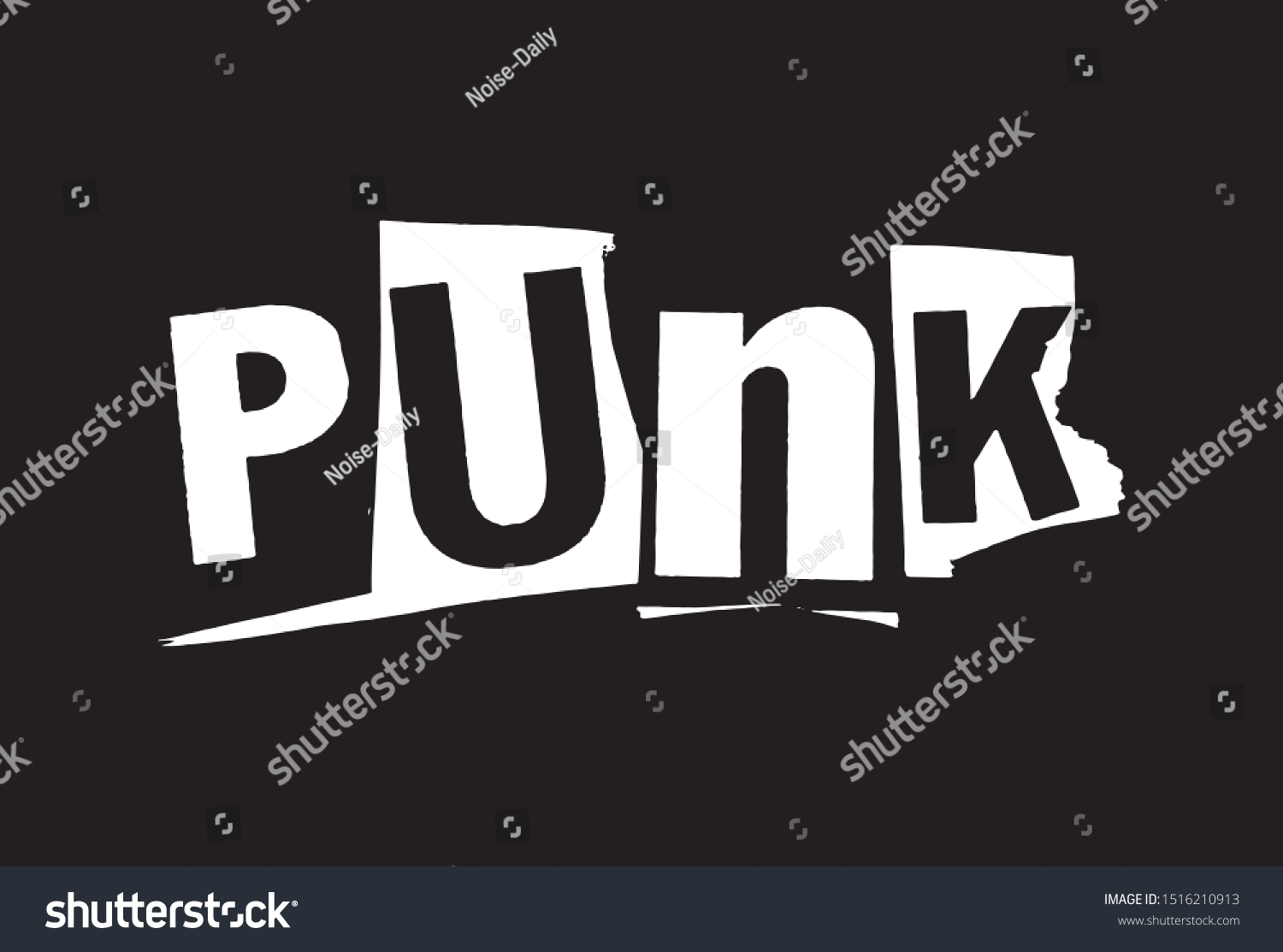 Word Lettering Punk Collage Art Urban Stock Vector (Royalty Free ...