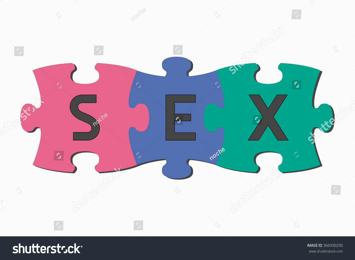 Word Puzzle Pieces Sex Vector De Stock Libre De Regalías 366930290 Shutterstock 6544