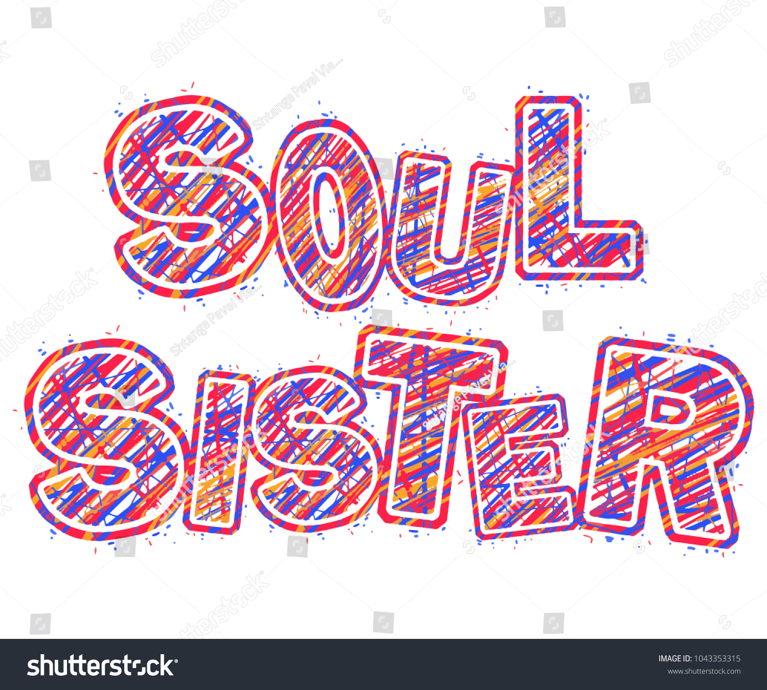 SVG of word soul sister. Vector word pencil letters. color the word with a marker svg
