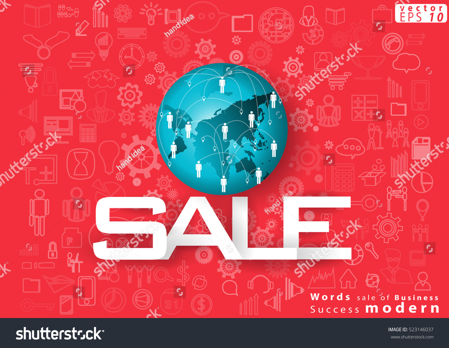 words-sale-business-success-modern-design-stock-vector-royalty-free