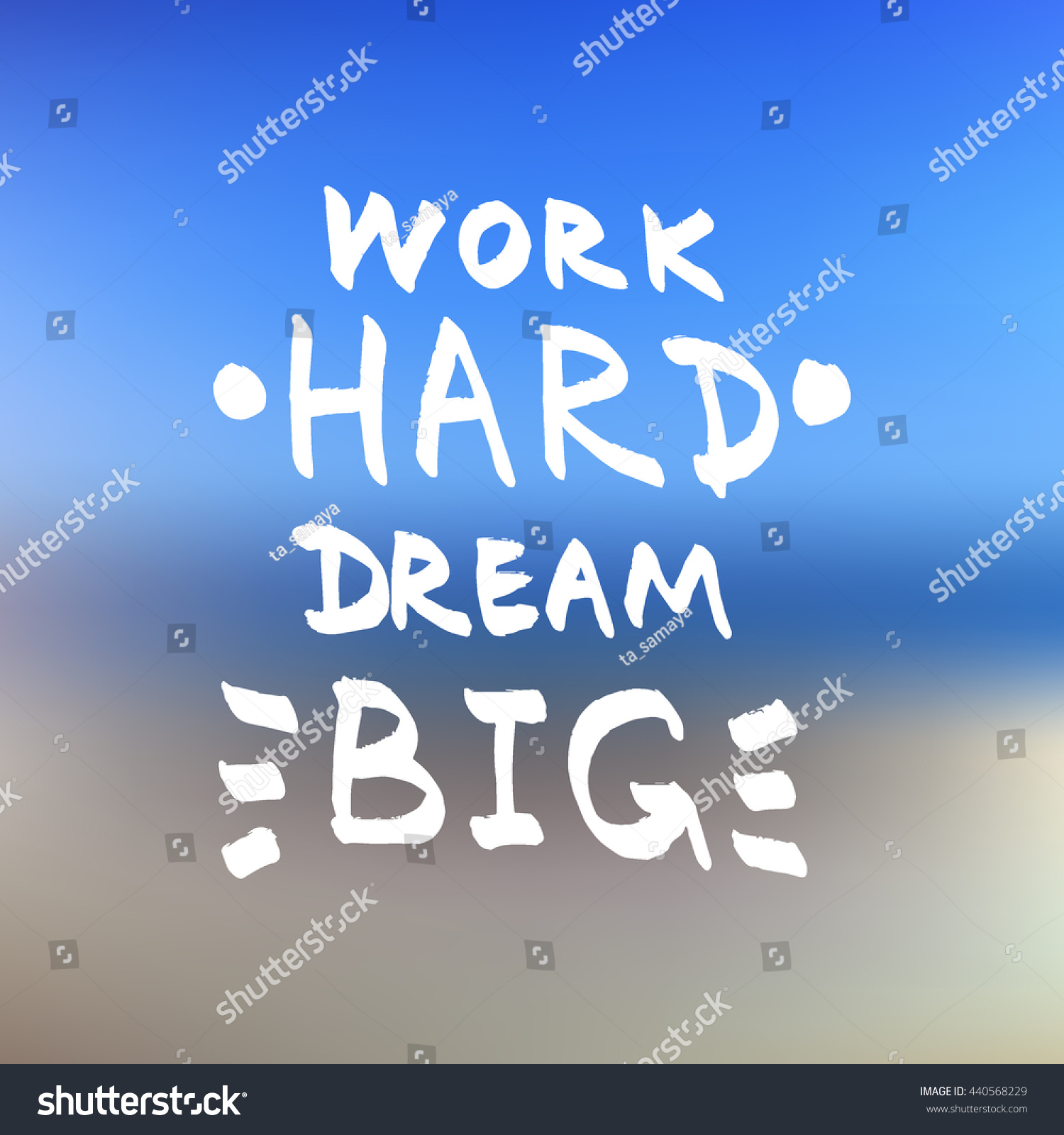 work-hard-dream-big-lettering-motivational-stock-vector-royalty-free