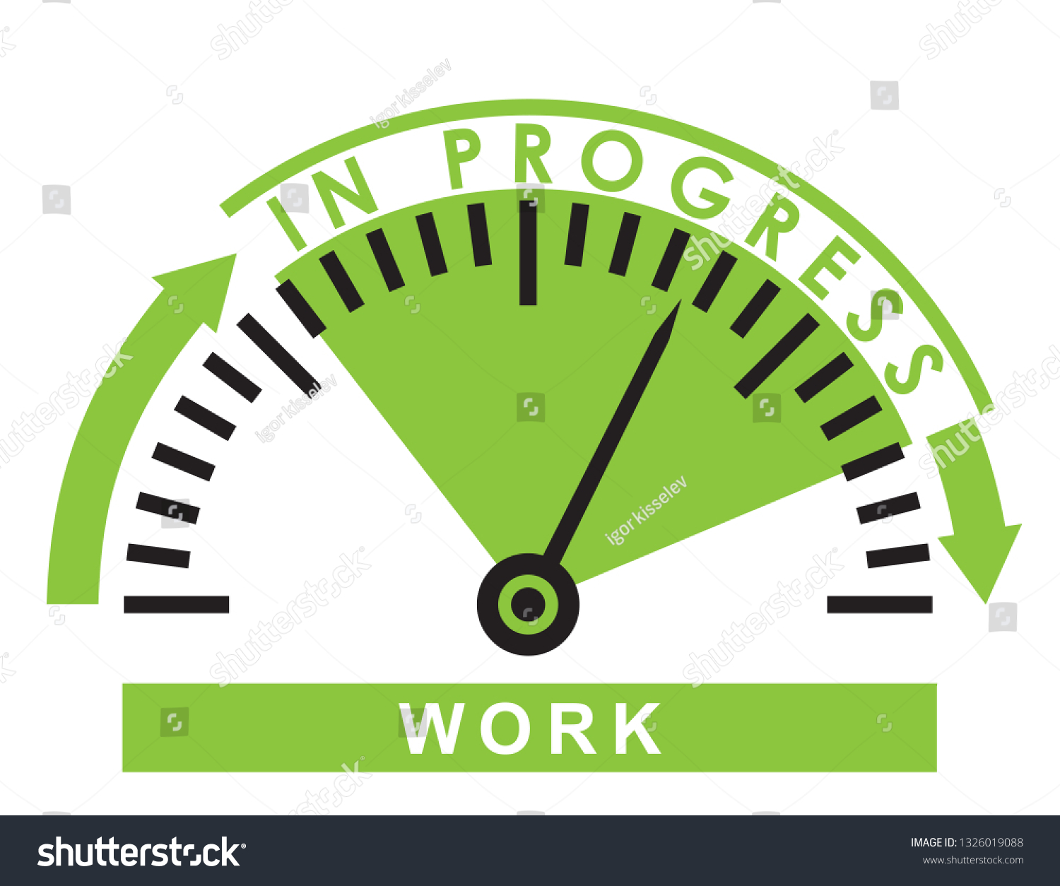 Work Progress Monitoring Scale Illustration Template Stock Vector Royalty Free