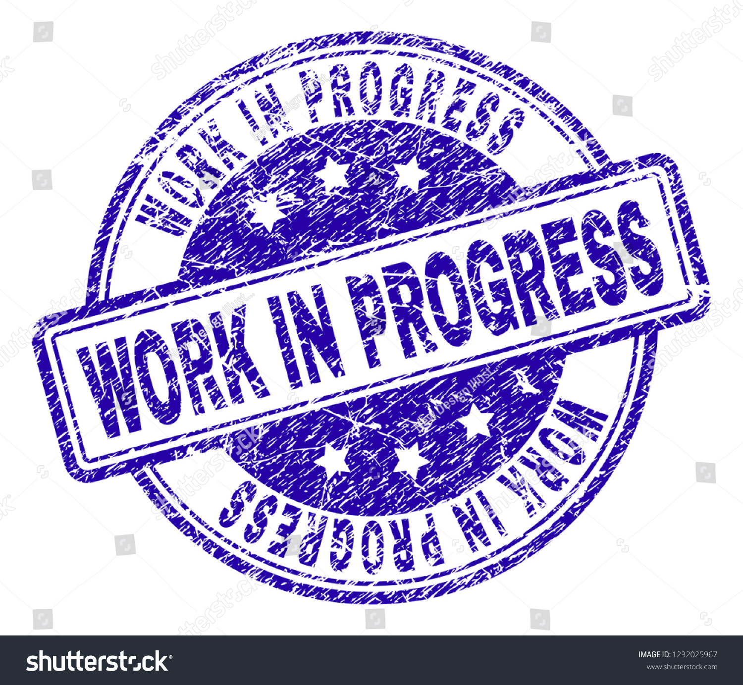 Work Progress Stamp Seal Watermark Distress Stock Vector (Royalty Free ...