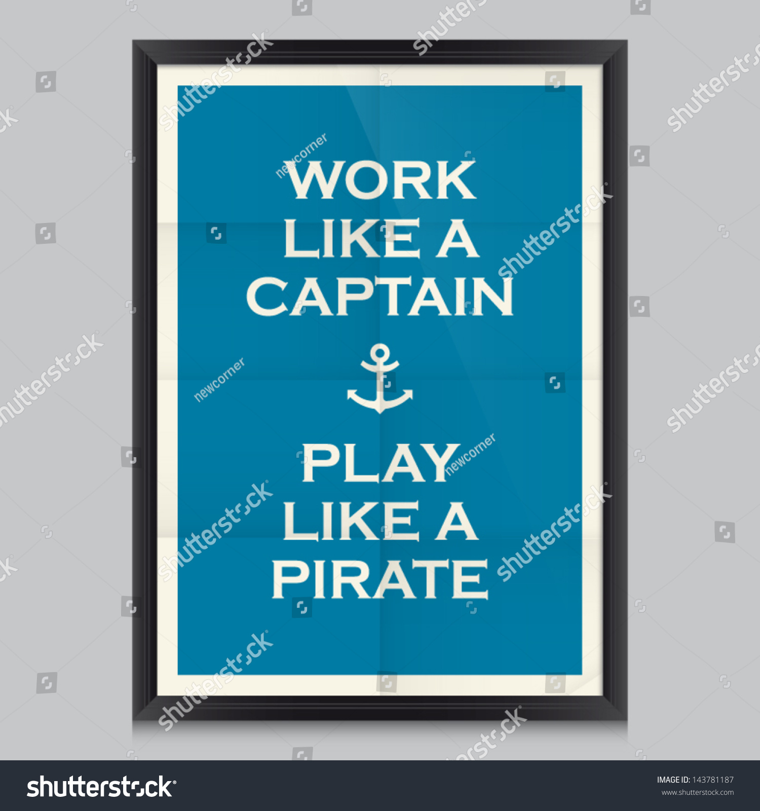 Work Quote Poster Effects Poster Frame Stock Vector Royalty Free
