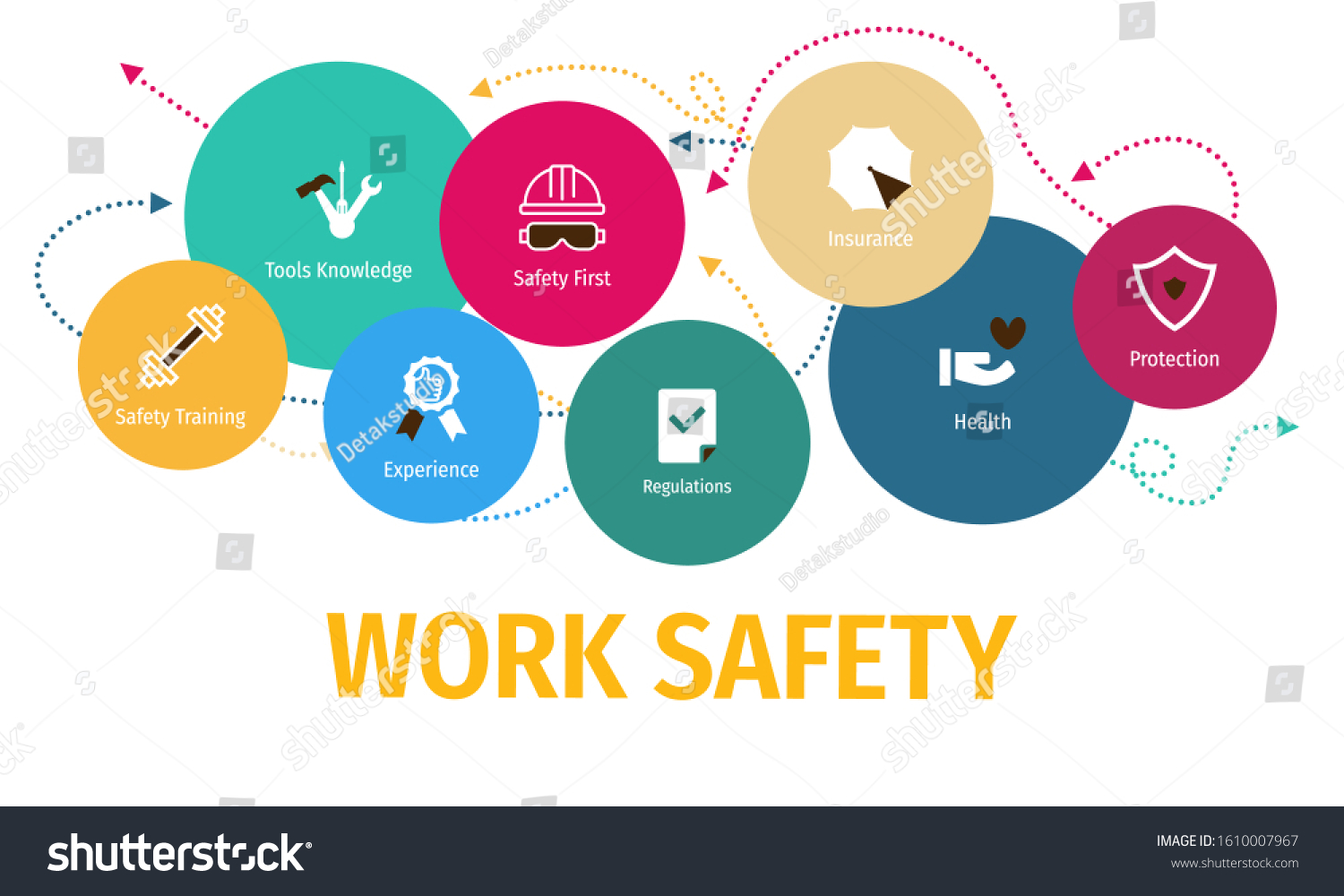 Work Safety Banner Icon Stock Vector (Royalty Free) 1610007967 ...