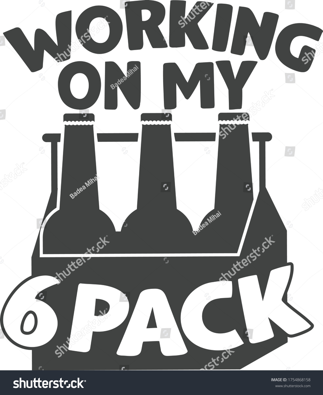 Working On My Six Pack Beer Stock Vector Royalty Free