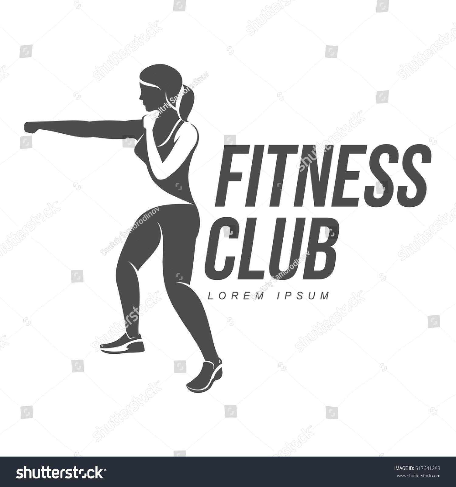 Vetor stock de Workout Logo Fitness Aerobic Workout Exercise (livre de