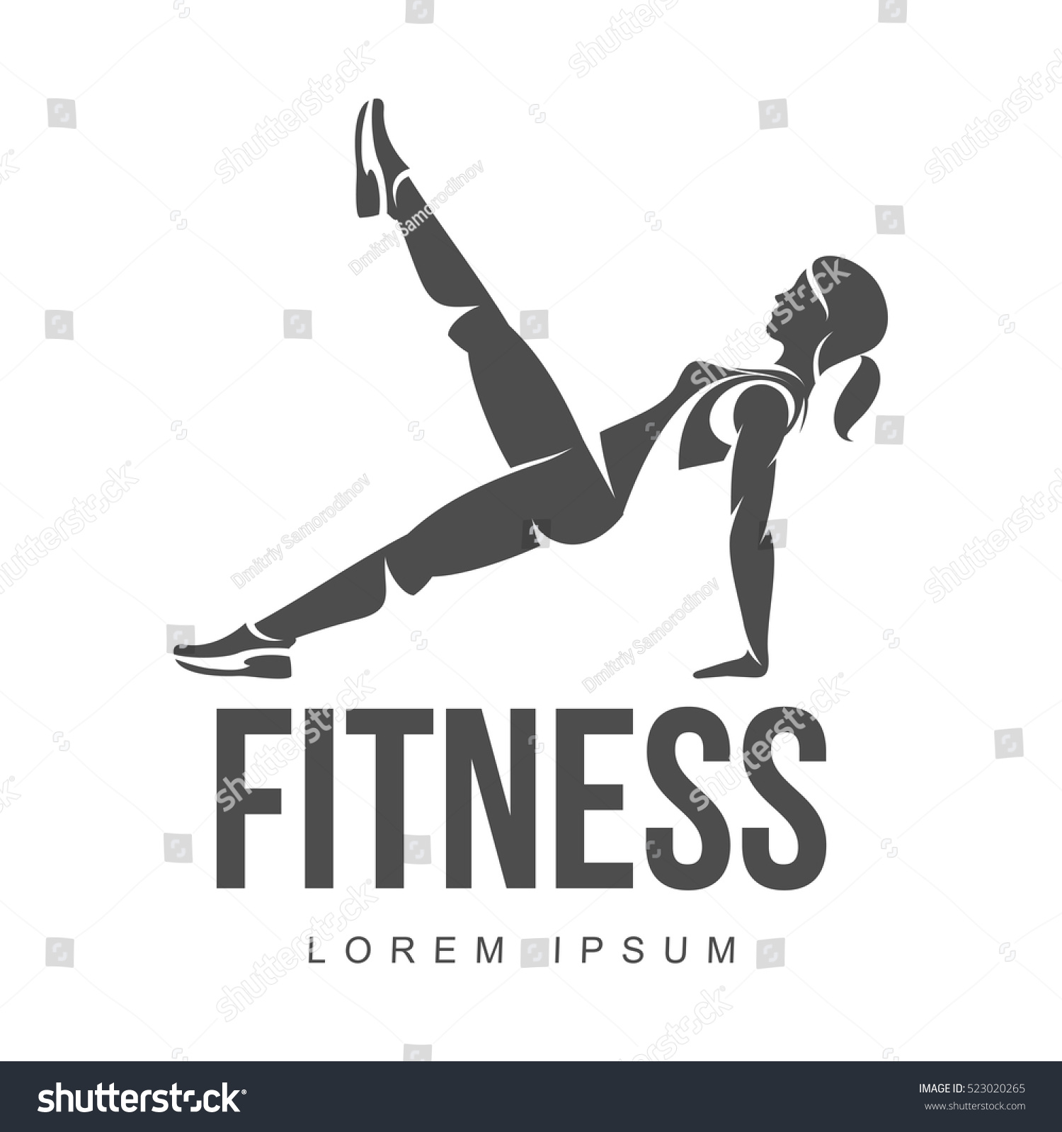 Workout Logo Fitness Aerobic Workout Exercise Stock Vector Royalty