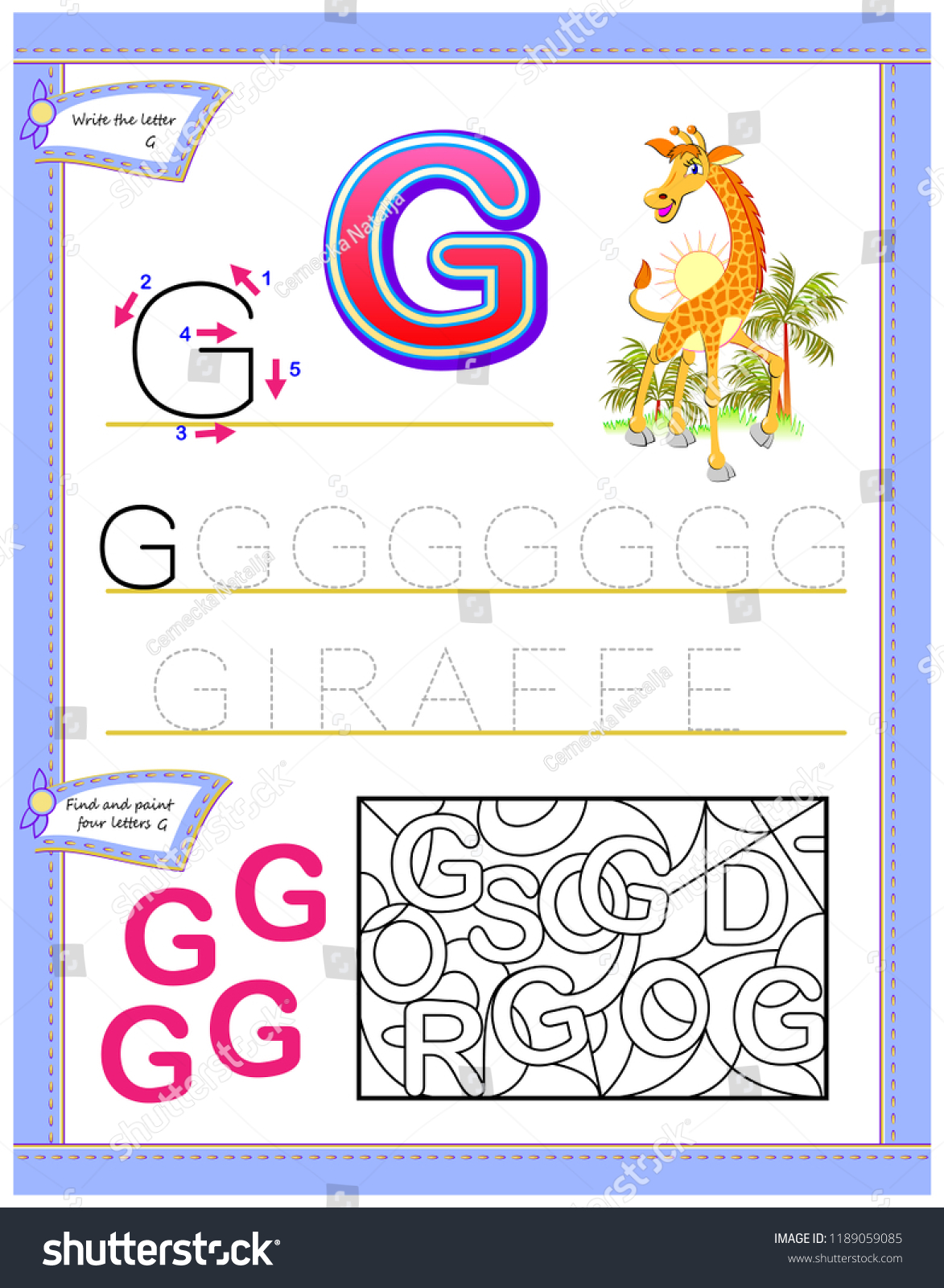 4,608 Children letter g Images, Stock Photos & Vectors | Shutterstock