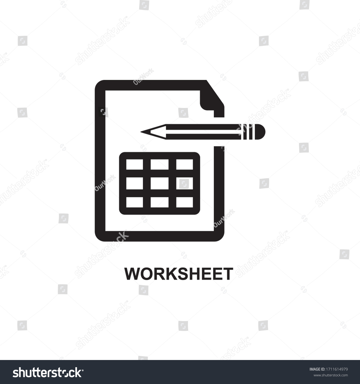 Worksheet Icon Clipboard Icon Vector Stock Vector (Royalty Free ...