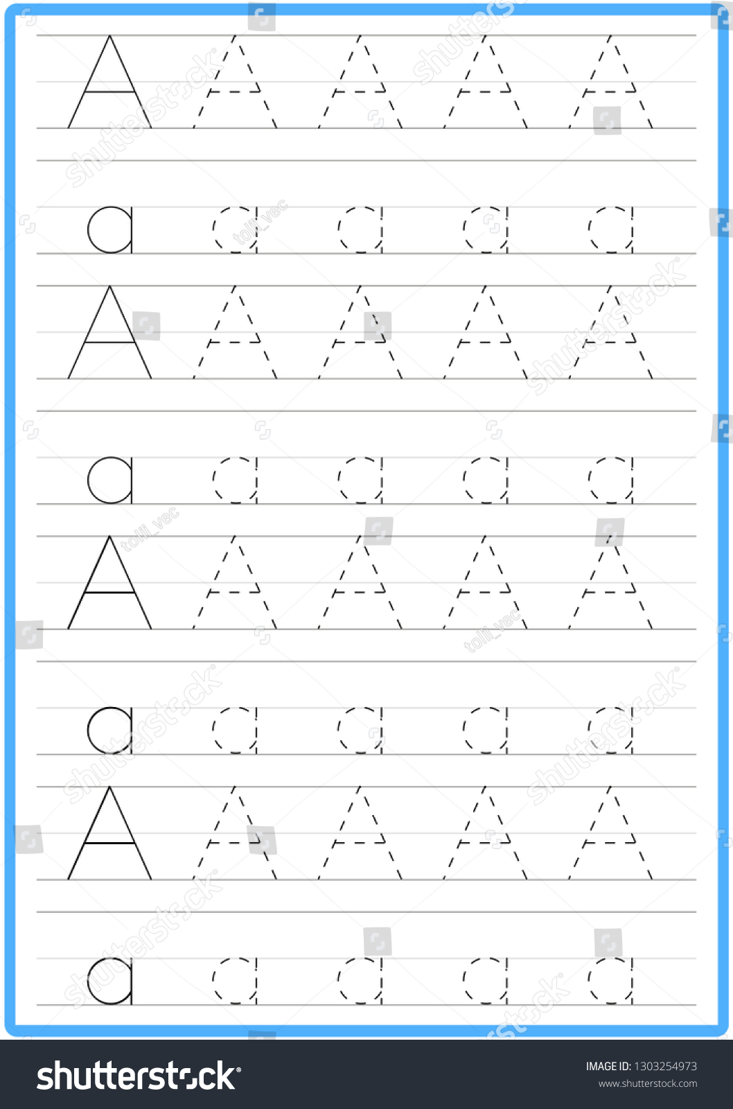 Worksheet Learning Letters Writing Practice Letters Stock Vector ...