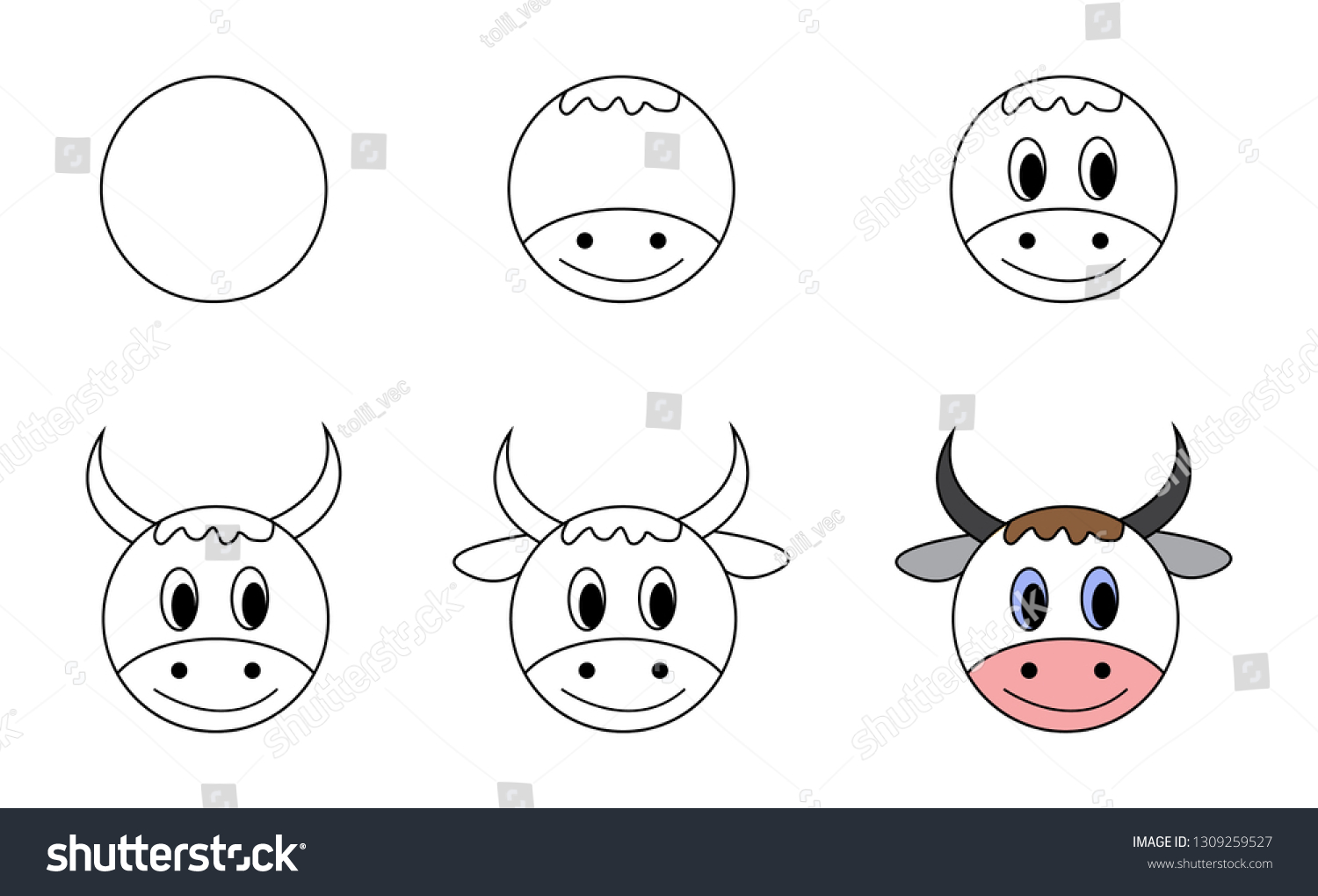 Cow Drawing Easy - Carinewbi