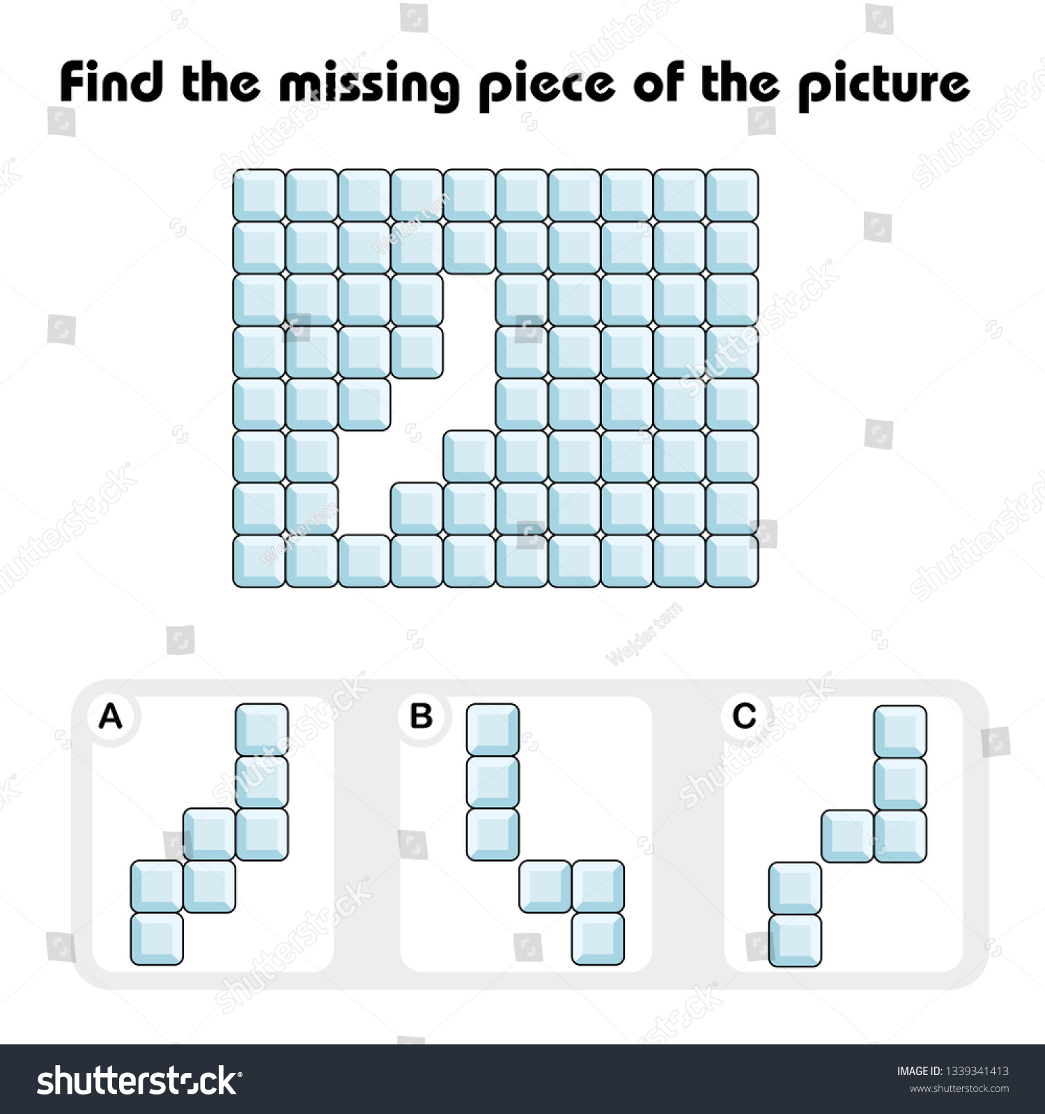 Worksheet Visual Logic Puzzle Find Missing Stock Vector (Royalty Free ...