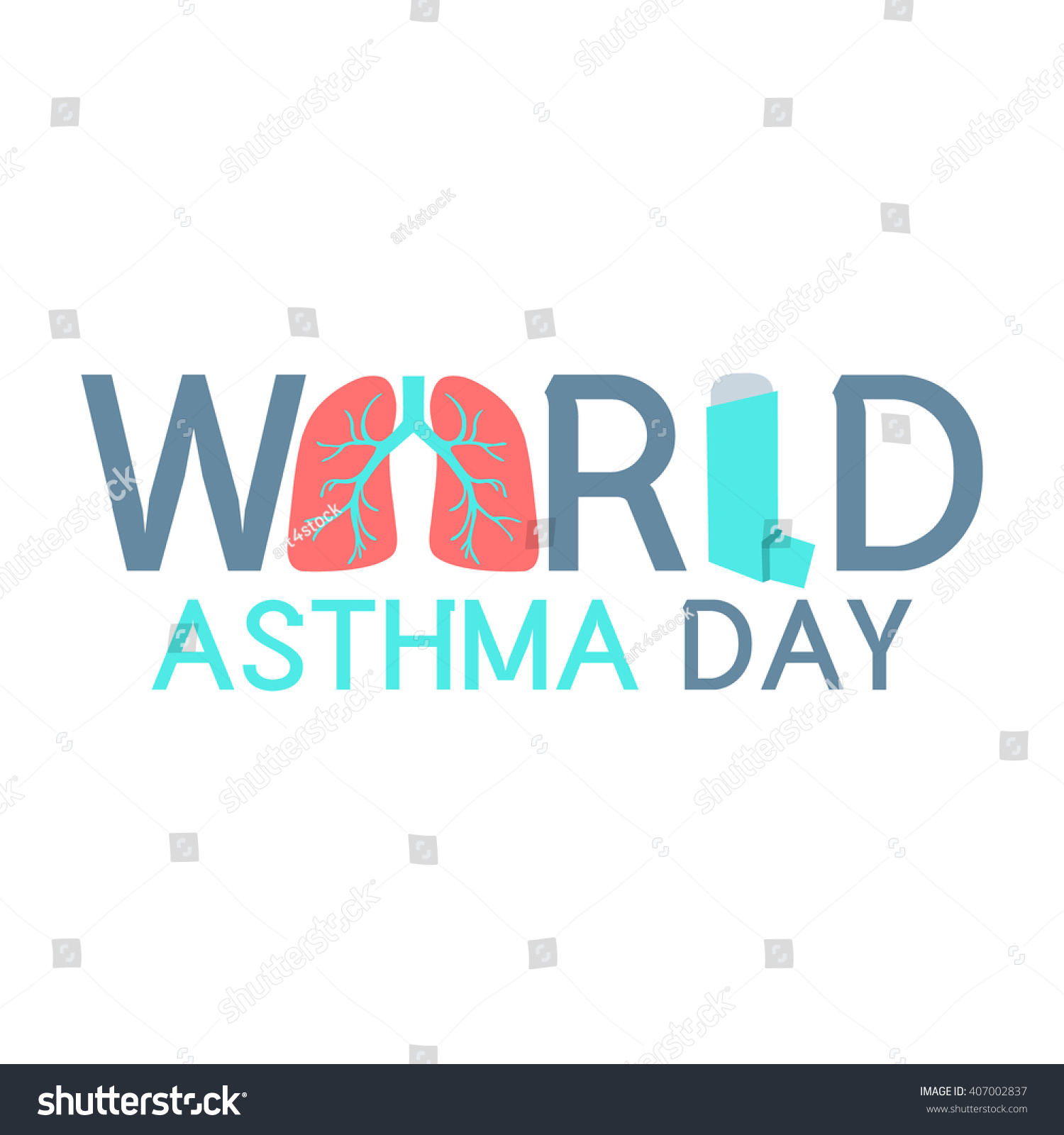 World Asthma Day Awareness Poster Healthy vector de stock (libre de