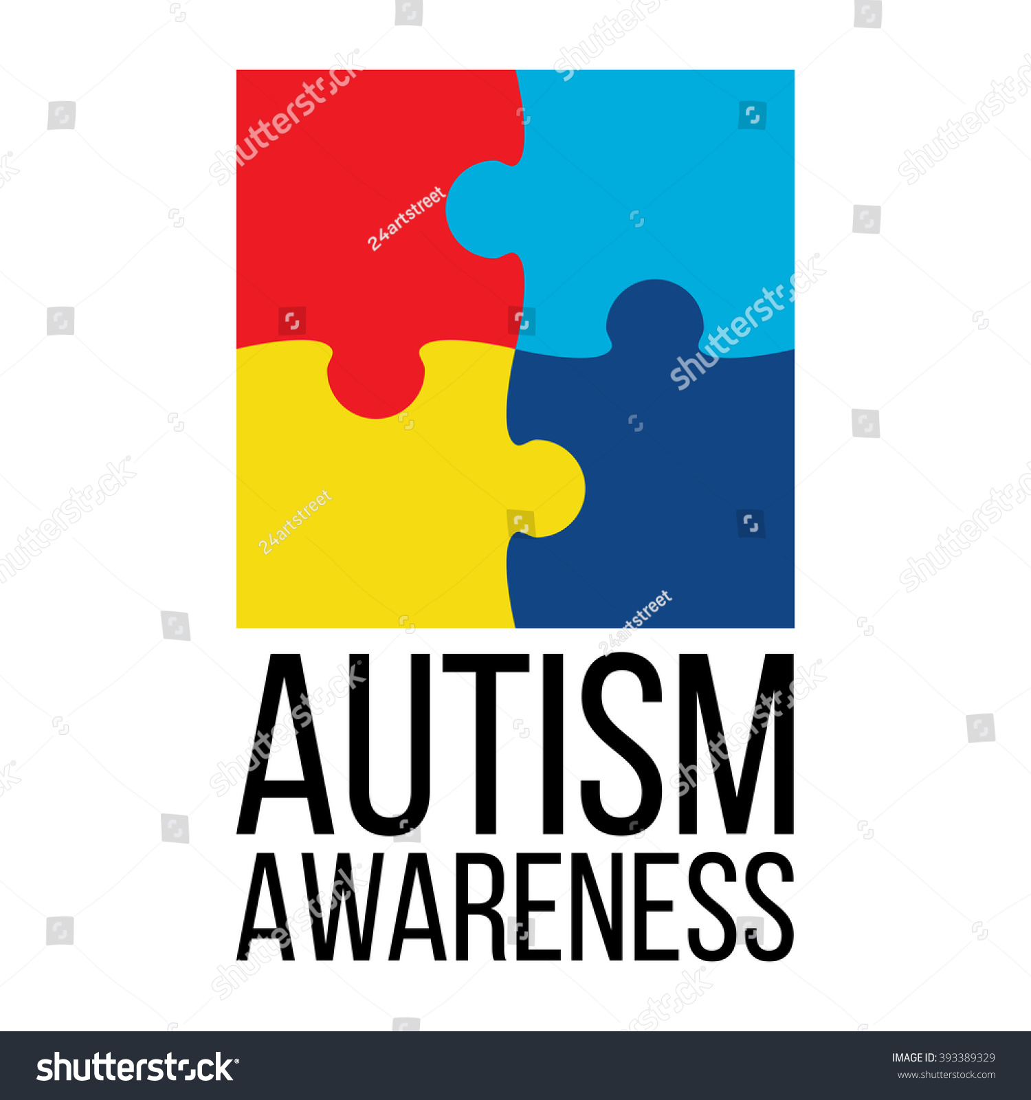 World Autism Awareness Day. Card Or Poster Template With Symbol Of ...