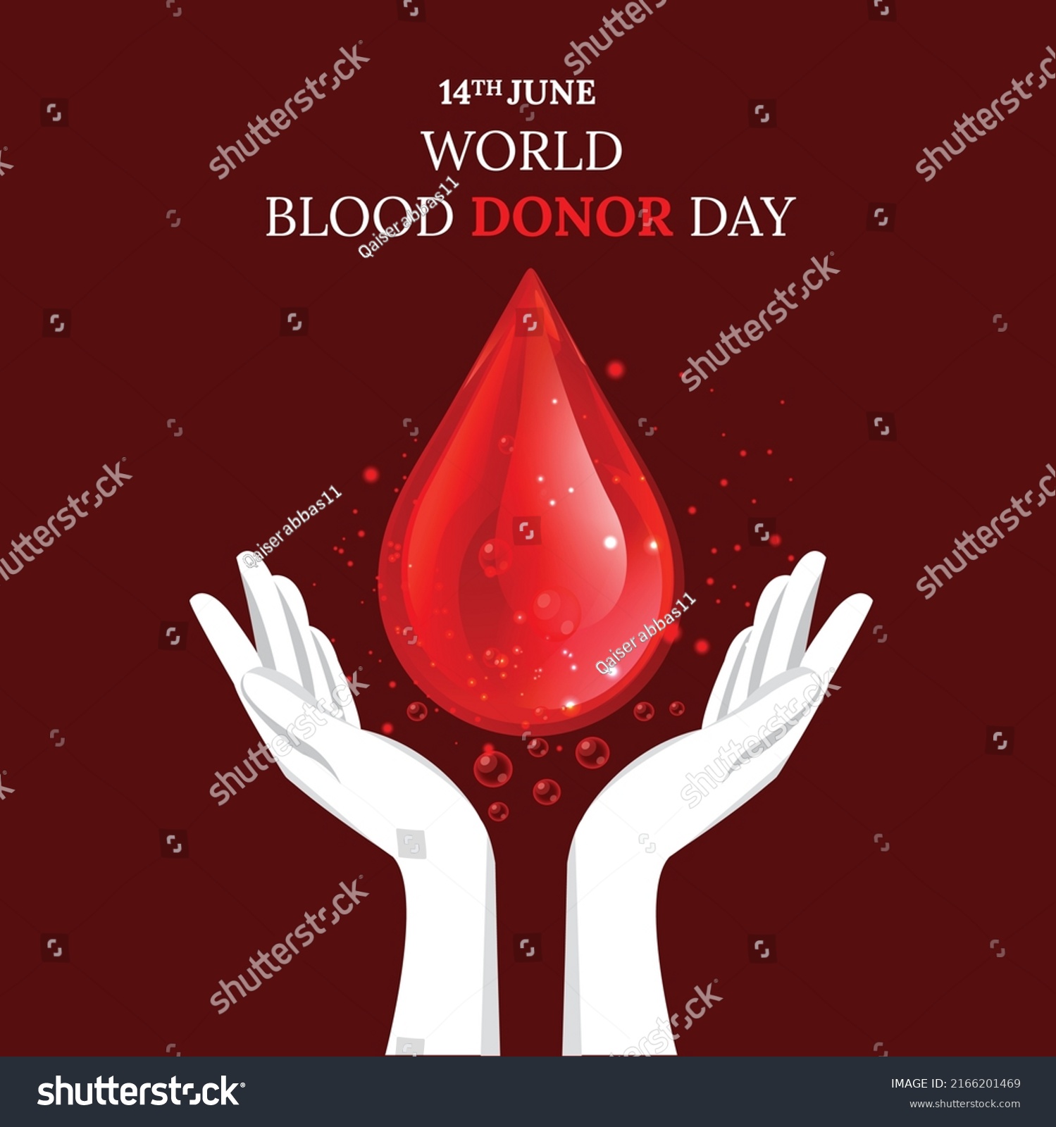 World Blood Donor Day Letter Template Stock Vector (Royalty Free ...