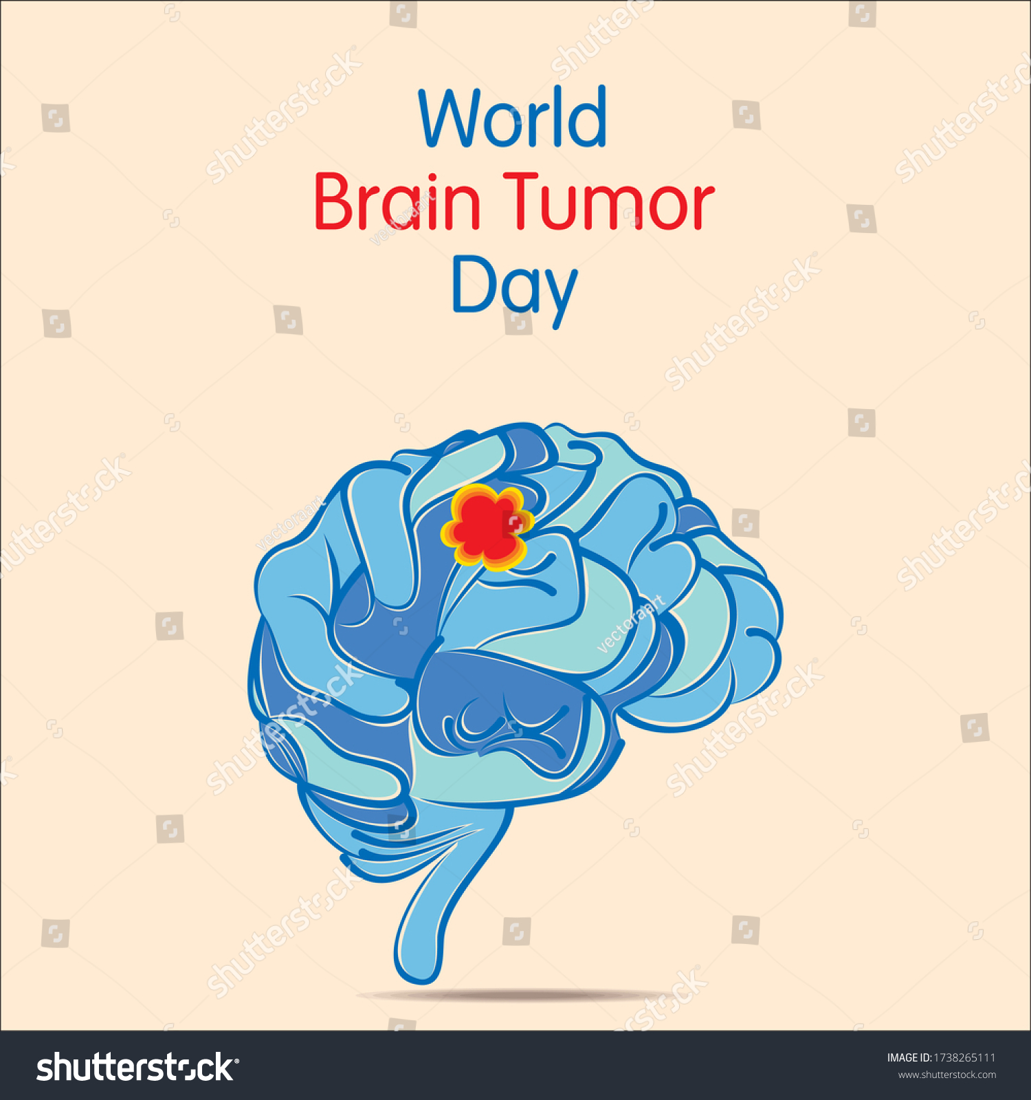 World Brain Tumor Day Vector Illustration Stock Vector (Royalty Free ...