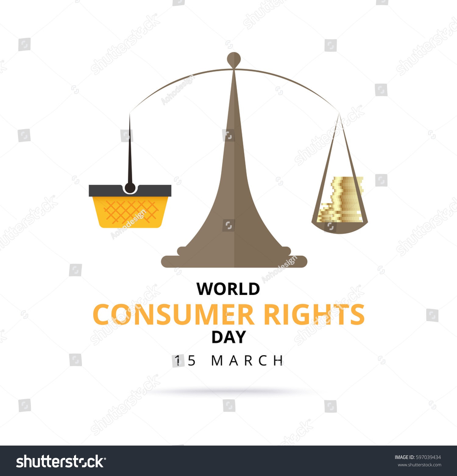 World Consumer Rights Day 15 March Stock Vector (Royalty Free) 597039434