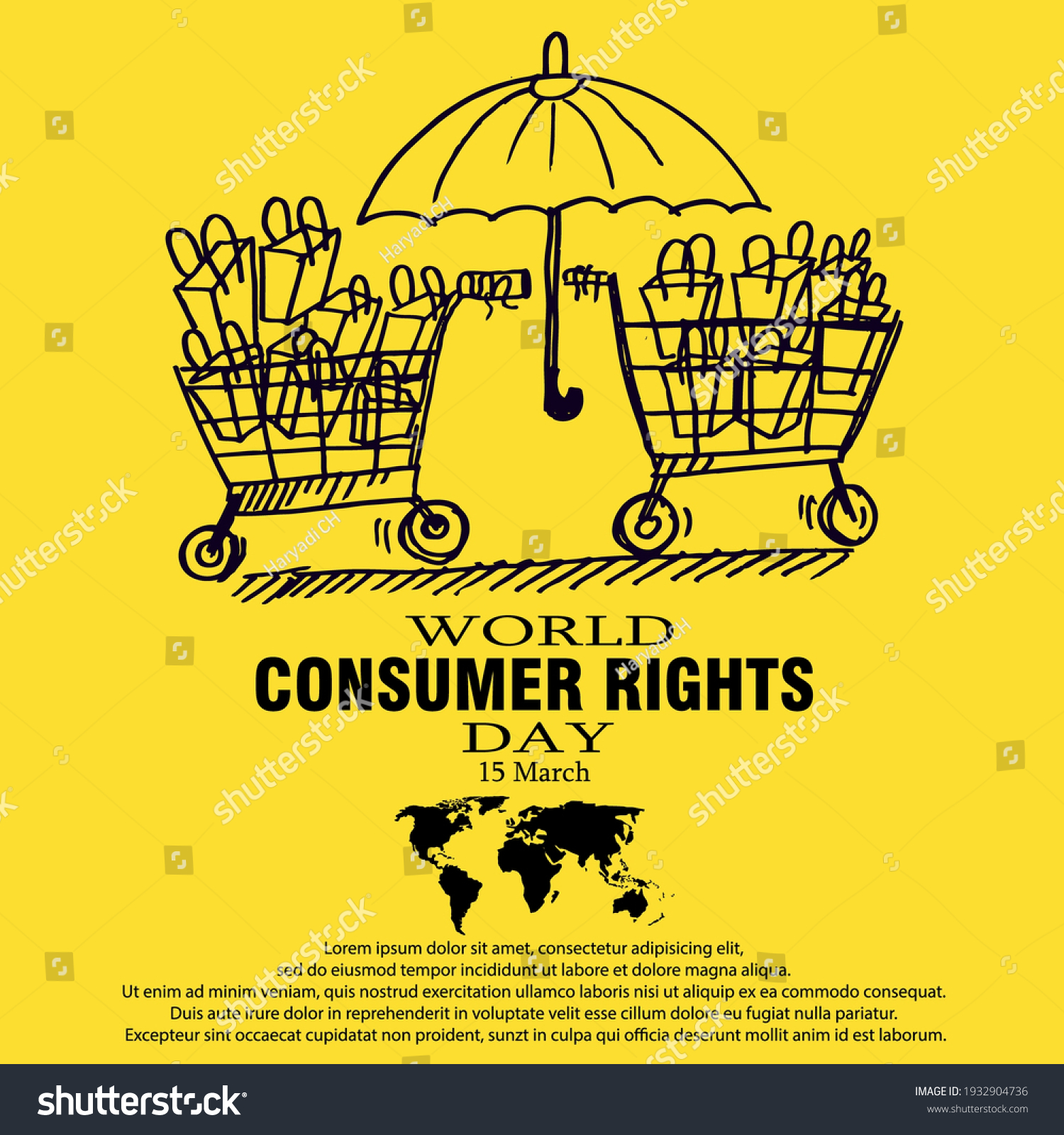 World Consumer Rights Day Poster Banner: เวกเตอร์สต็อก (ปลอดค่า ...