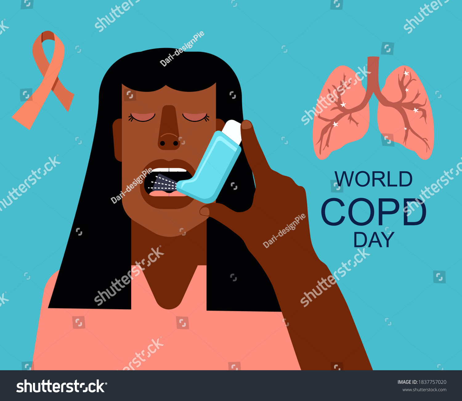 World Copd Daychronic Obstructive Pulmonary Disease Stock Vector Royalty Free