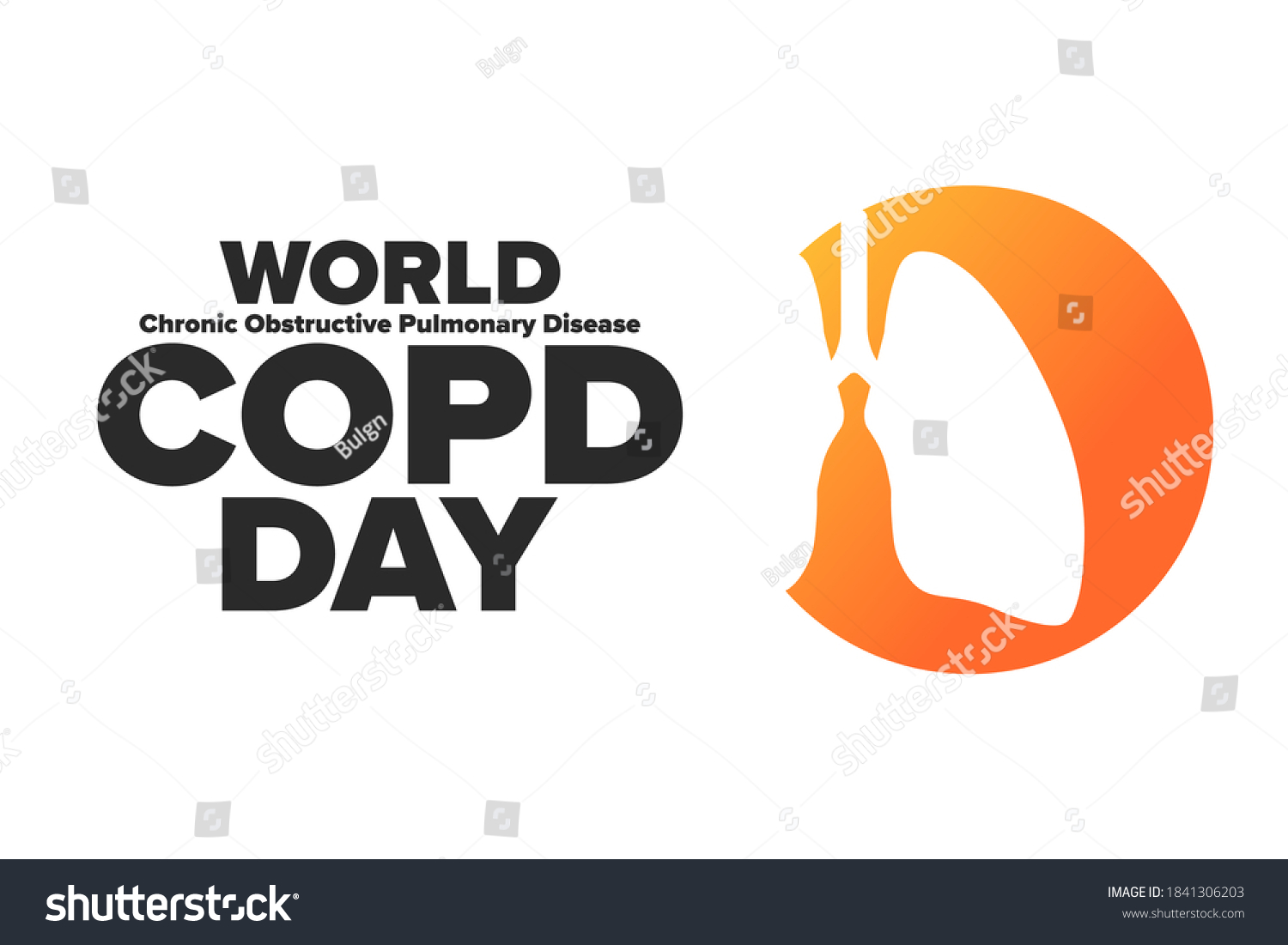 World Copd Day Chronic Obstructive Pulmonary Stock Vector Royalty Free