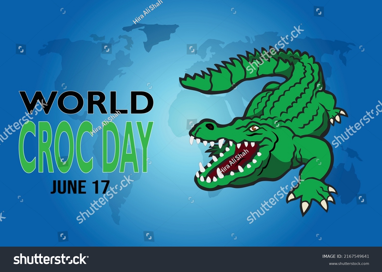 World Croc Day On June 17 Stock Vector (Royalty Free) 2167549641