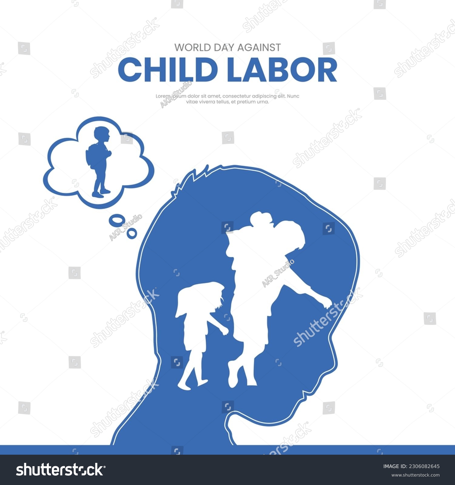 SVG of World Day against Child Labor. Anti-child labor day. vector graphic of World Day against Child Labor. svg
