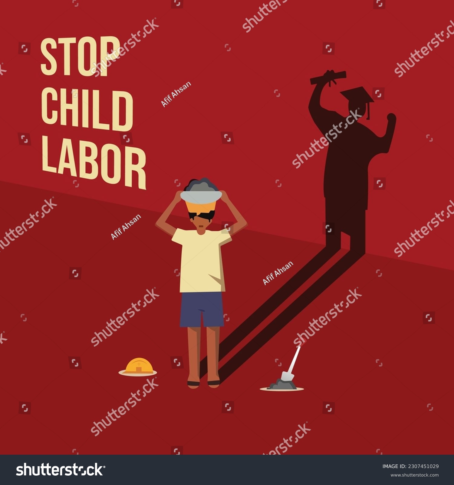 SVG of World Day against child labor background, Flat style vector illustration concept of child abuse, banner, poster, social media post, typography, Stop Child Labor, against child labor celebration, flyer svg