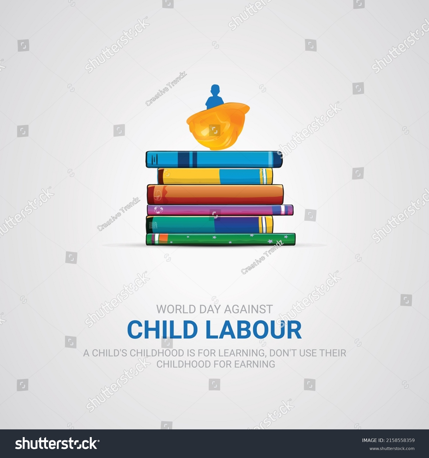 SVG of World day against Child Labor. creative ads for social. 3D illustrations.  svg