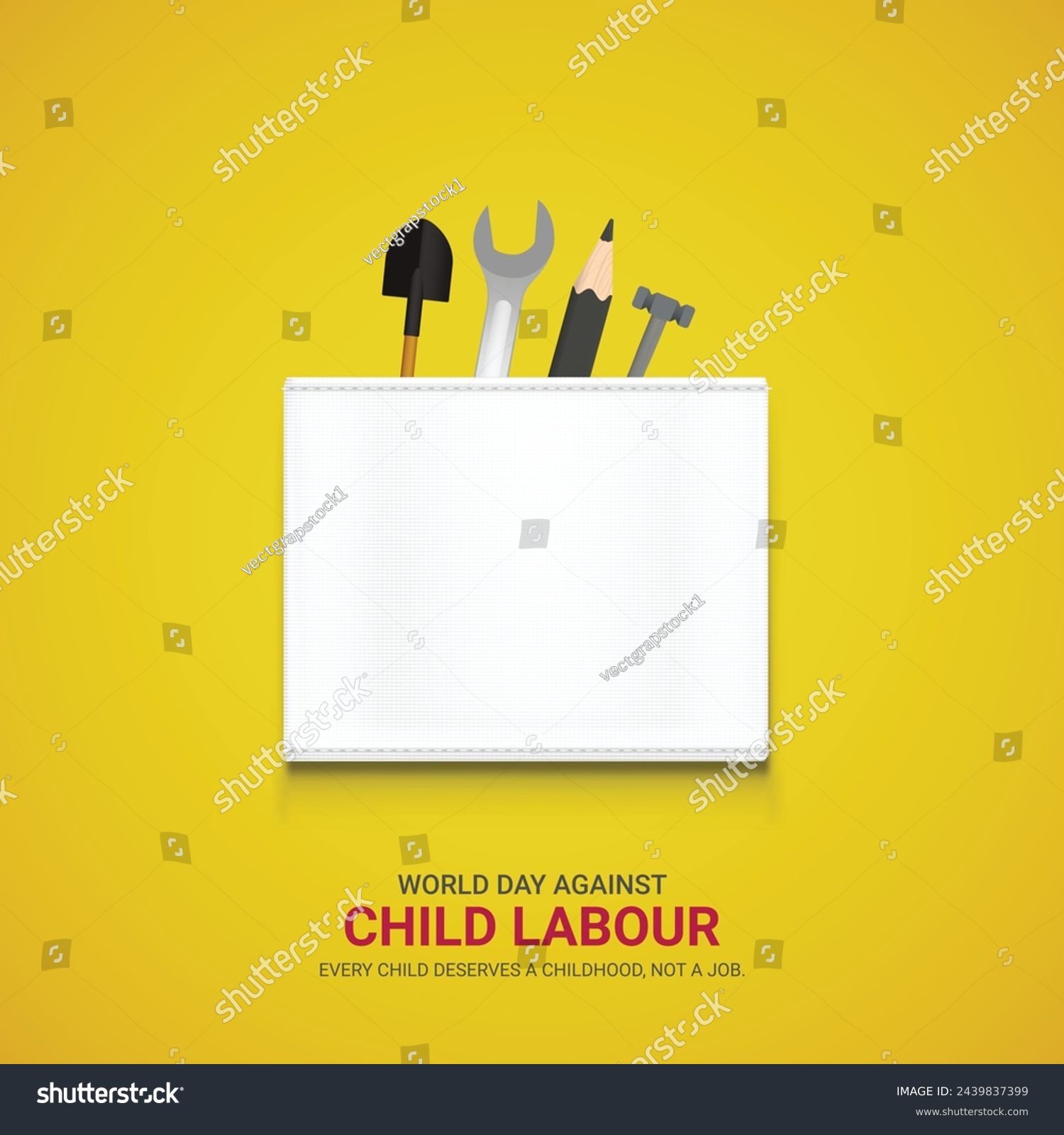 SVG of World day against Child labour. Child labour creative ads design 12 June. vector, 3D illustration.  svg