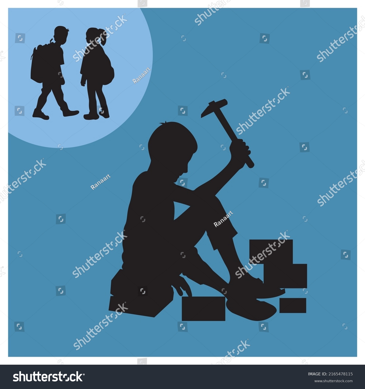 SVG of World day against child labour. illustration artwork svg