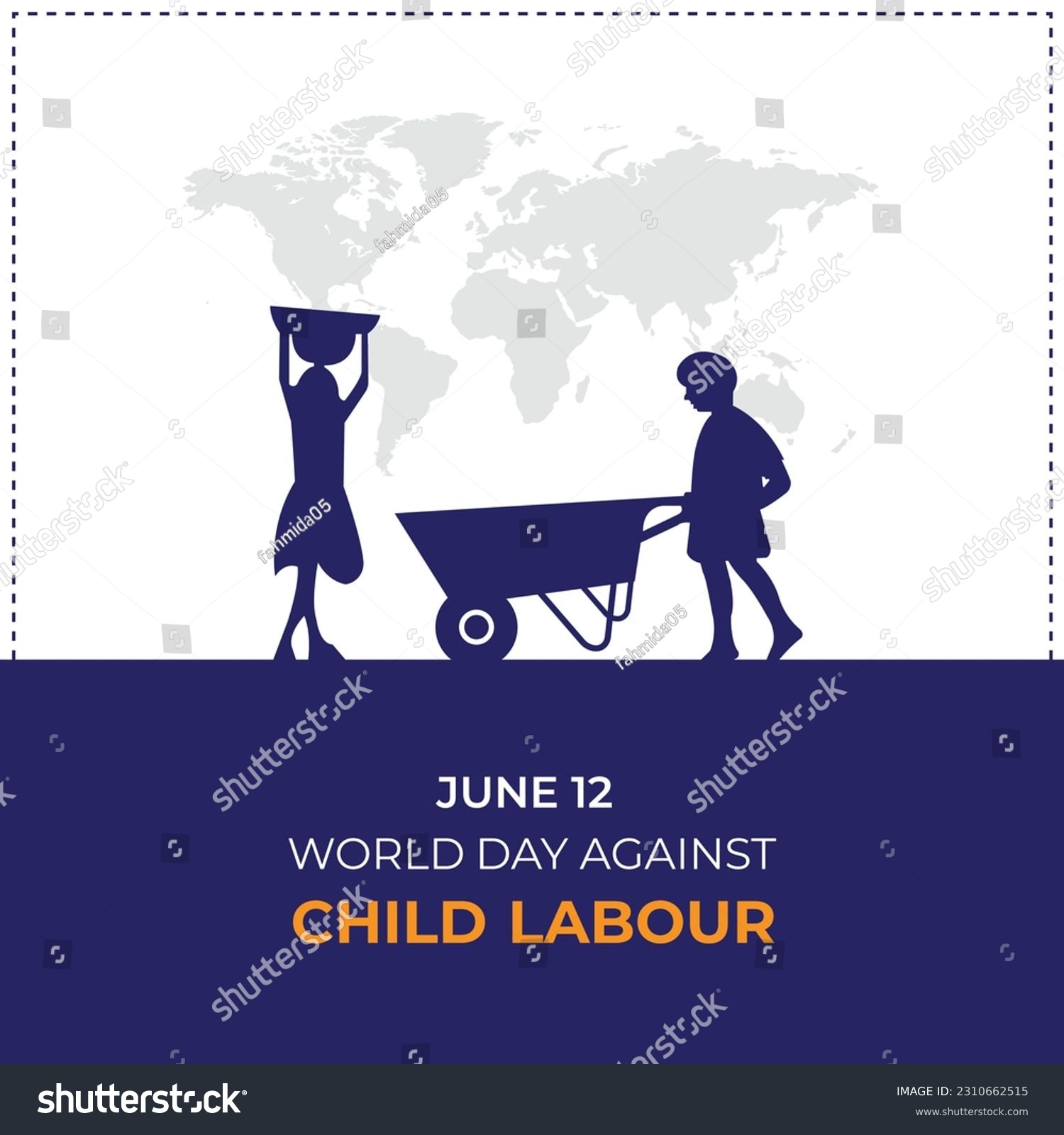 SVG of World day against child Labour. 12 June. stop child labor. banner poster, and card. vector illustration. svg