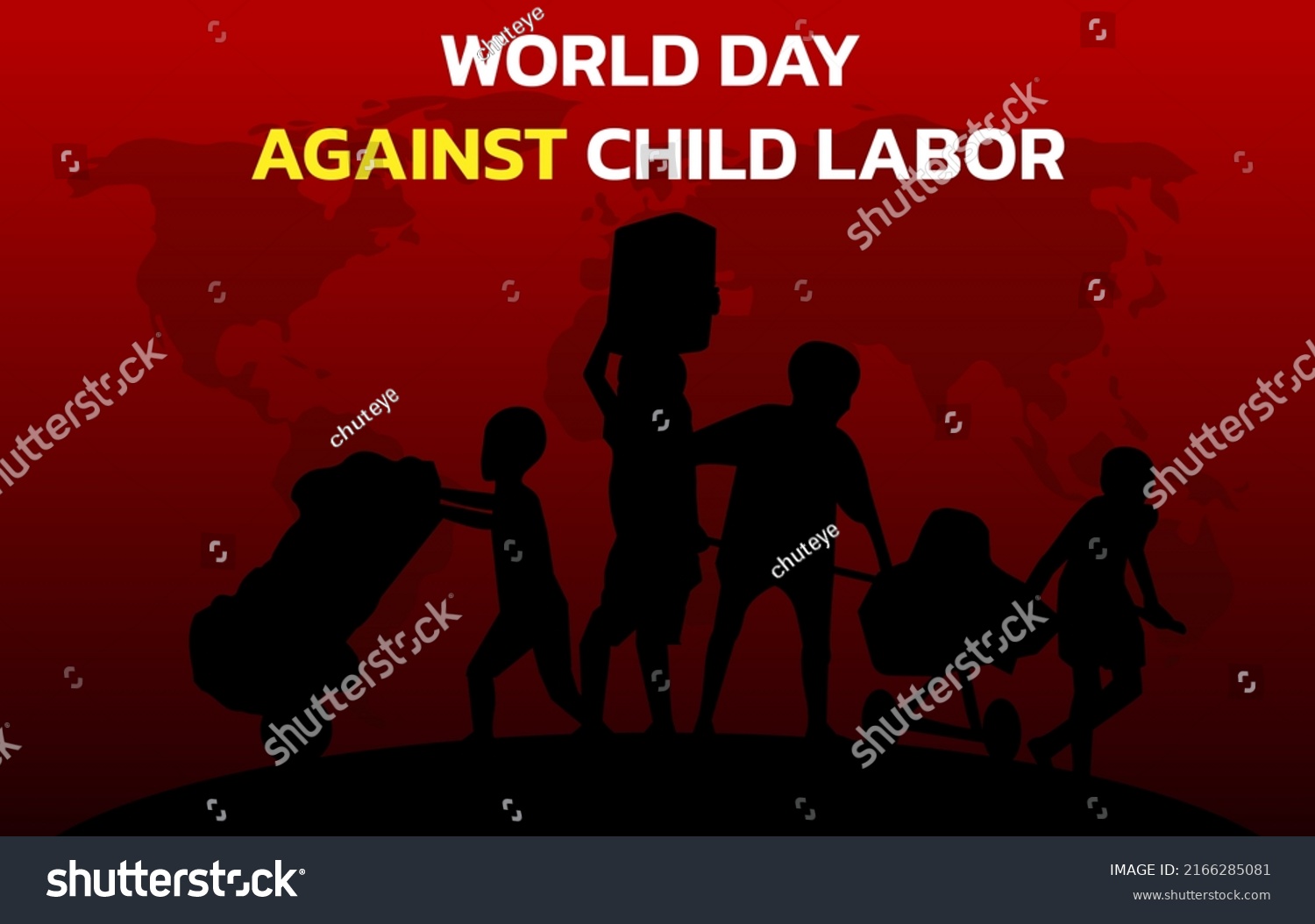 World Day Against Child Labourstop Child Stock Vector (Royalty Free ...