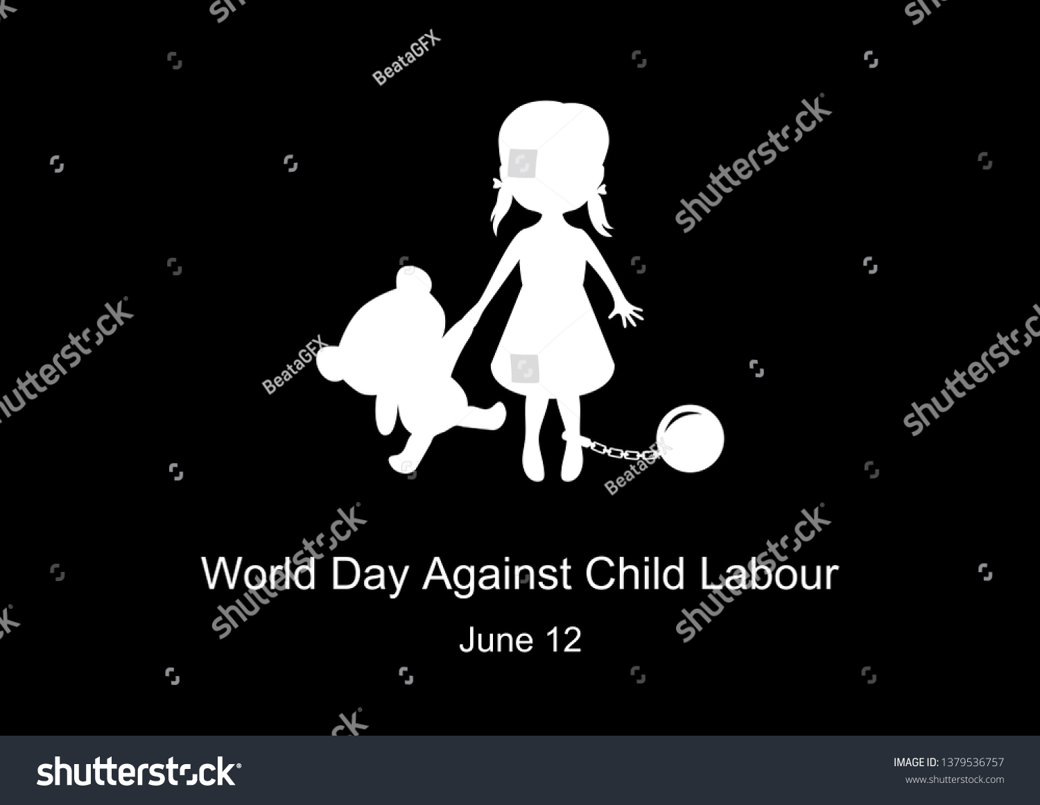 World Day Against Child Labour Vector: เวกเตอร์สต็อก (ปลอดค่าลิขสิทธิ์ ...